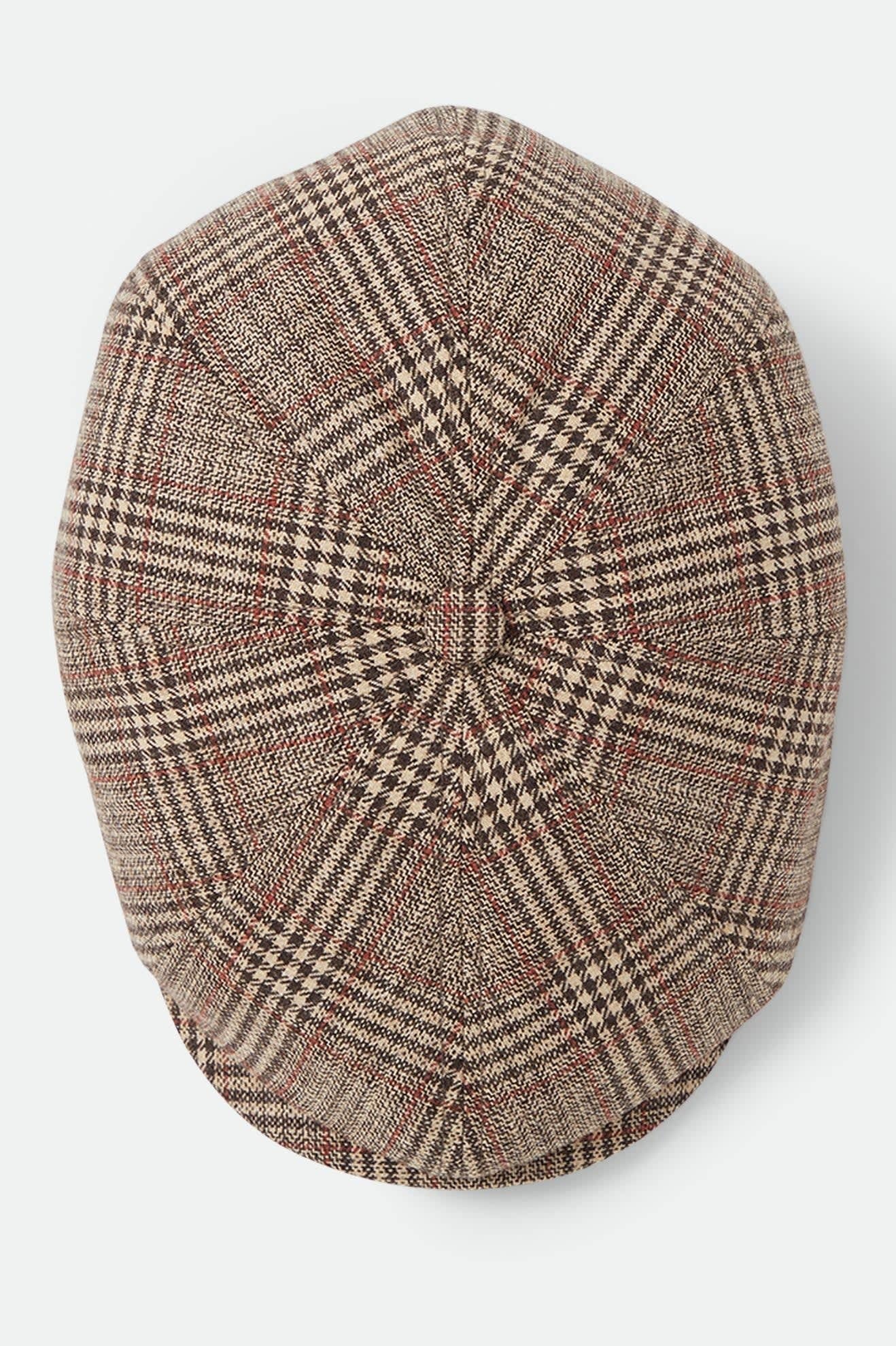 Brood Newsboy Cap - Brown/Tan/Red Plaid