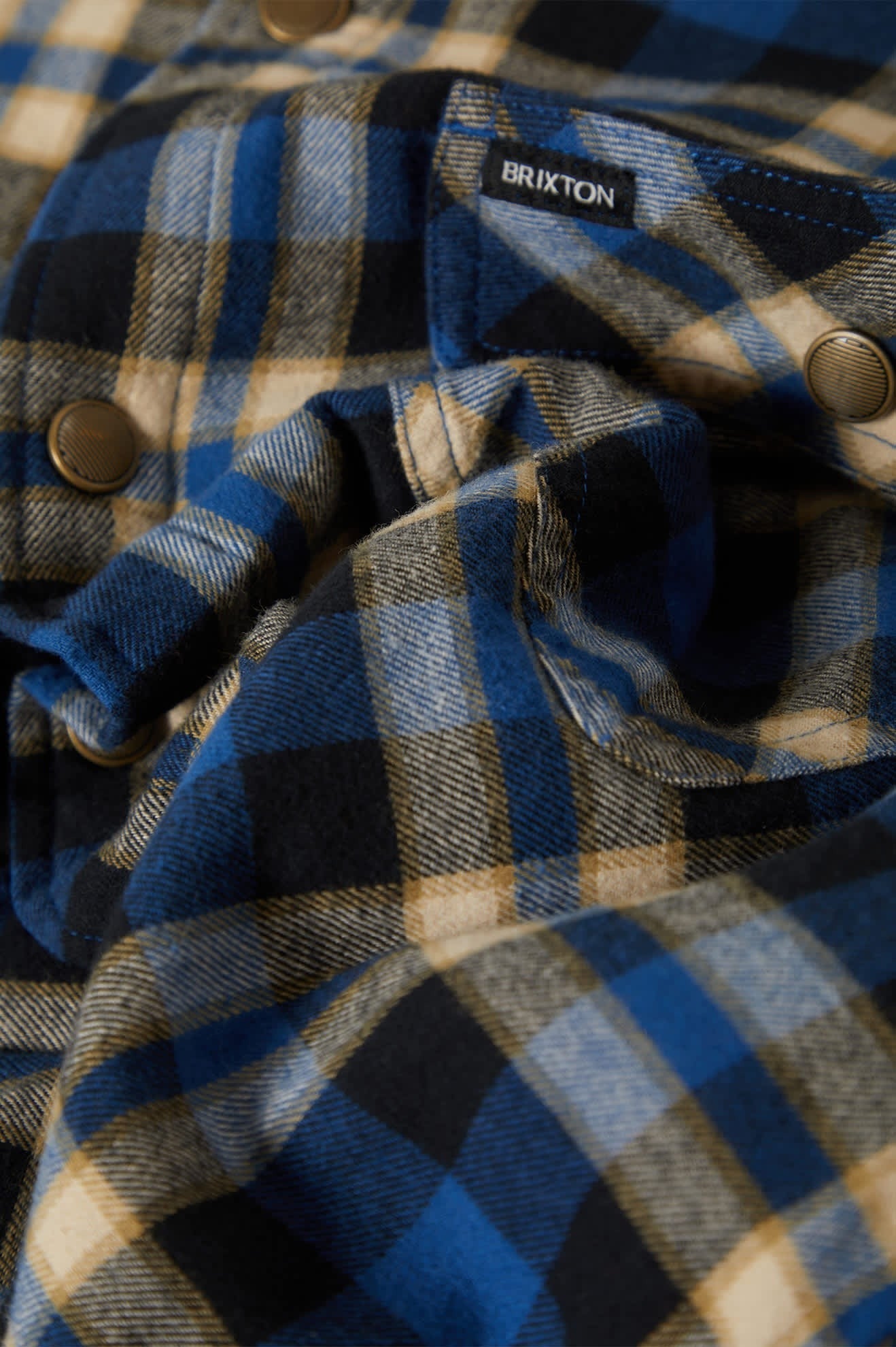 Bowery Quilited Hooded Flannel - Navy/Cream
