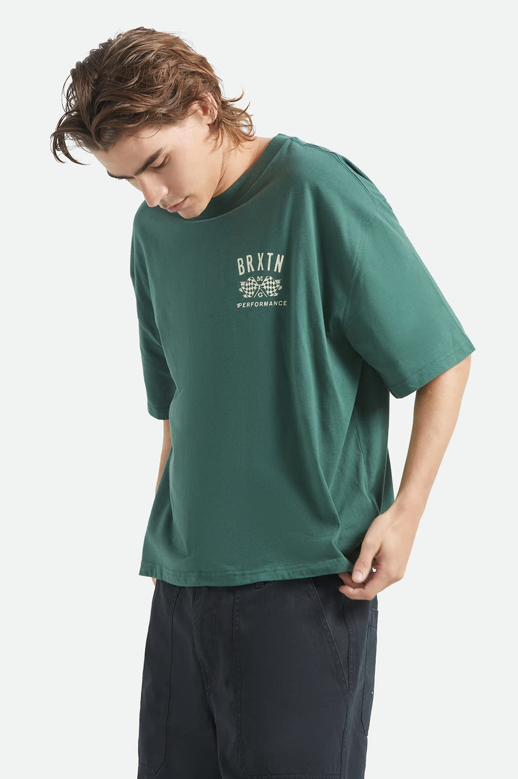 Primary Short Sleeve Cropped Shirt - Primal Green