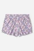 Post Playa E-Waist Short - Off White/Blue Tile