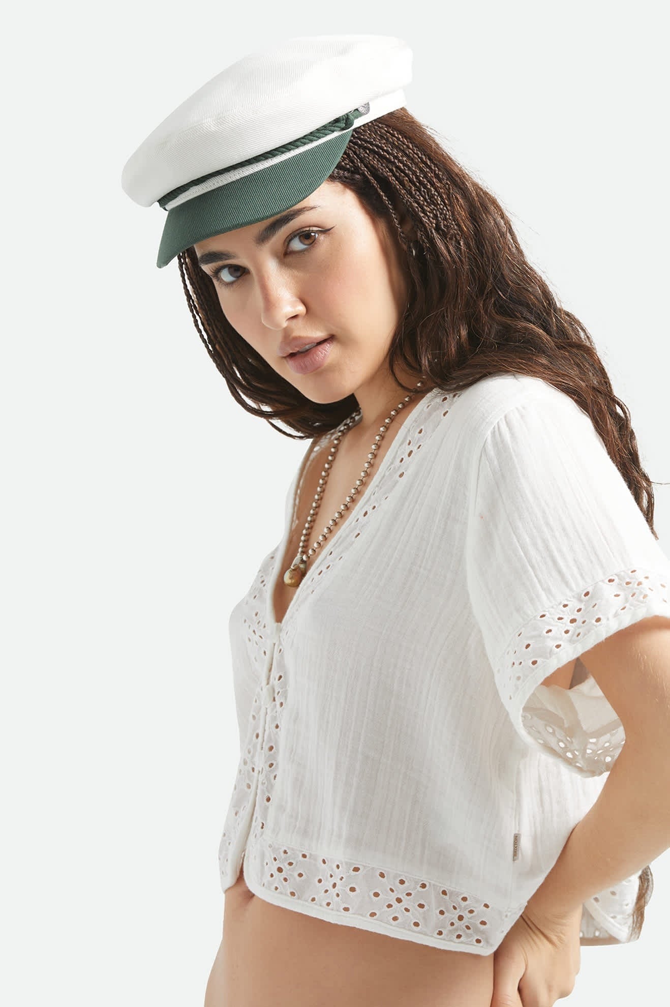 Fiddler Fisherman Cap - Primal Green/Whitecap