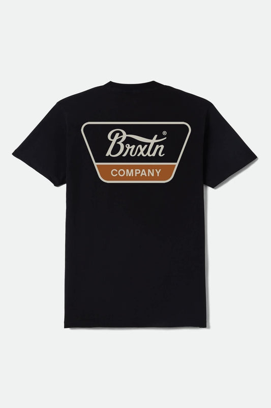 Linwood Short Sleeve Standard T-Shirt - Black/Stone/Rust
