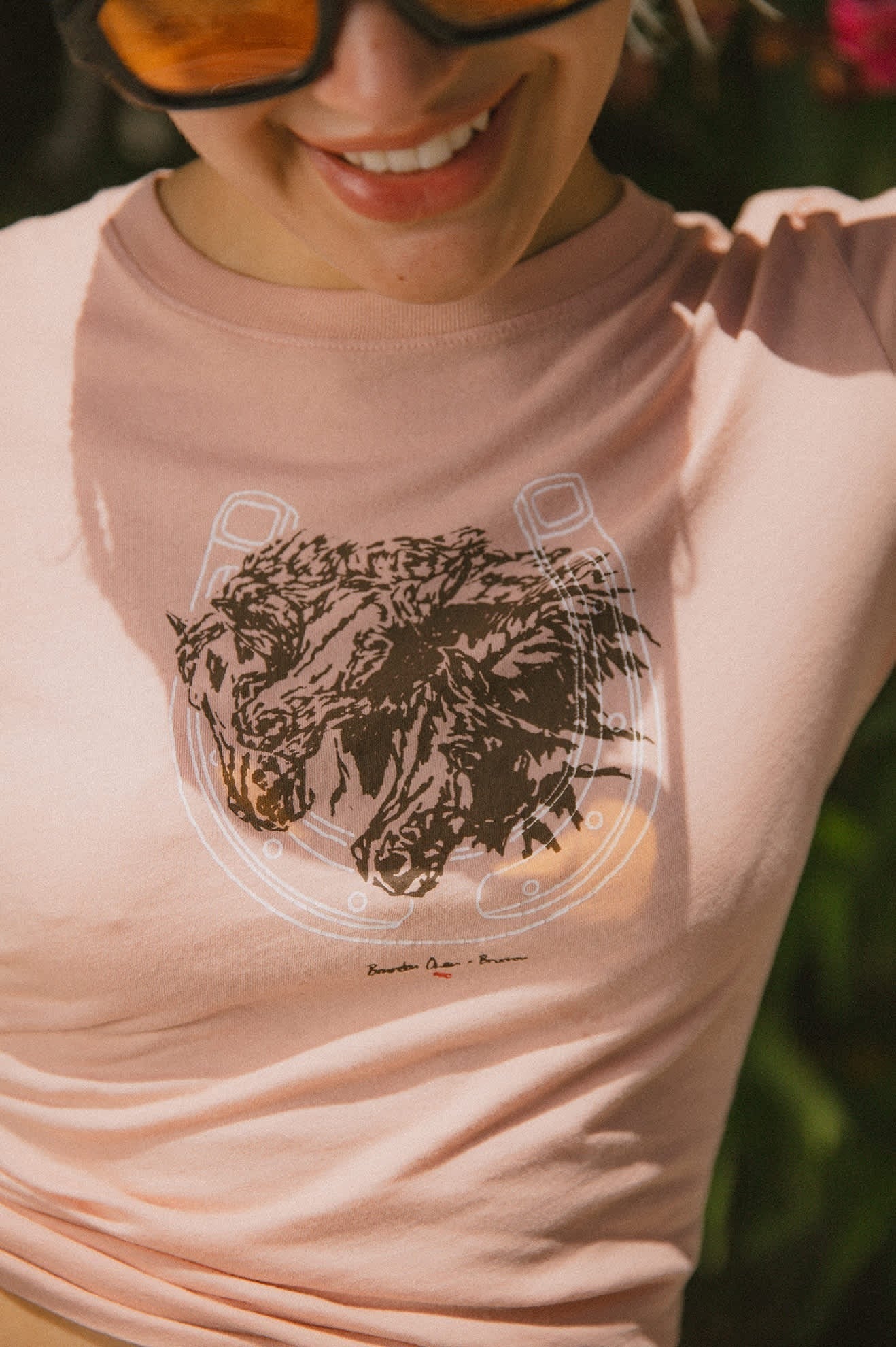 Pony Club Slim Crew T-Shirt - Silver Pink