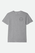 Crest II Short Sleeve Standard T-Shirt - Heather Grey/White/Black