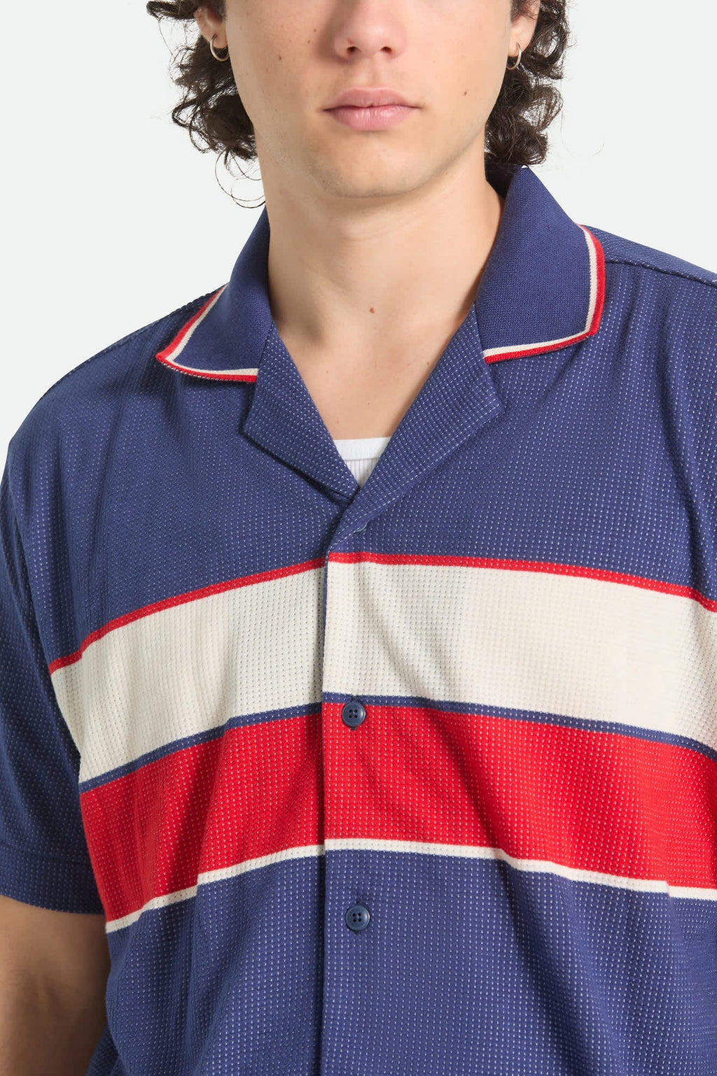 Bunker Mesh Short Sleeve Shirt - Washed Navy