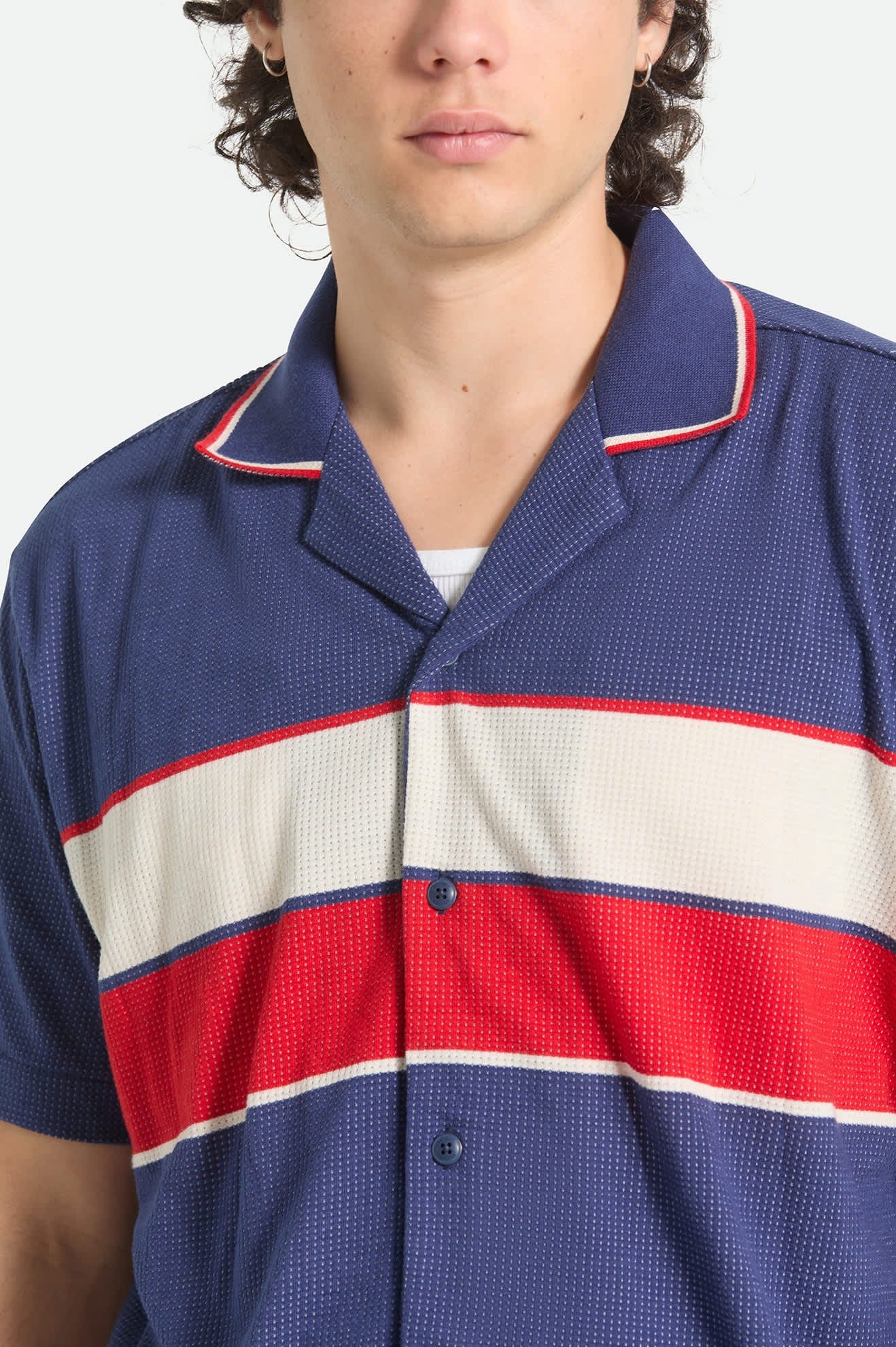 Bunker Mesh Short Sleeve Shirt - Washed Navy