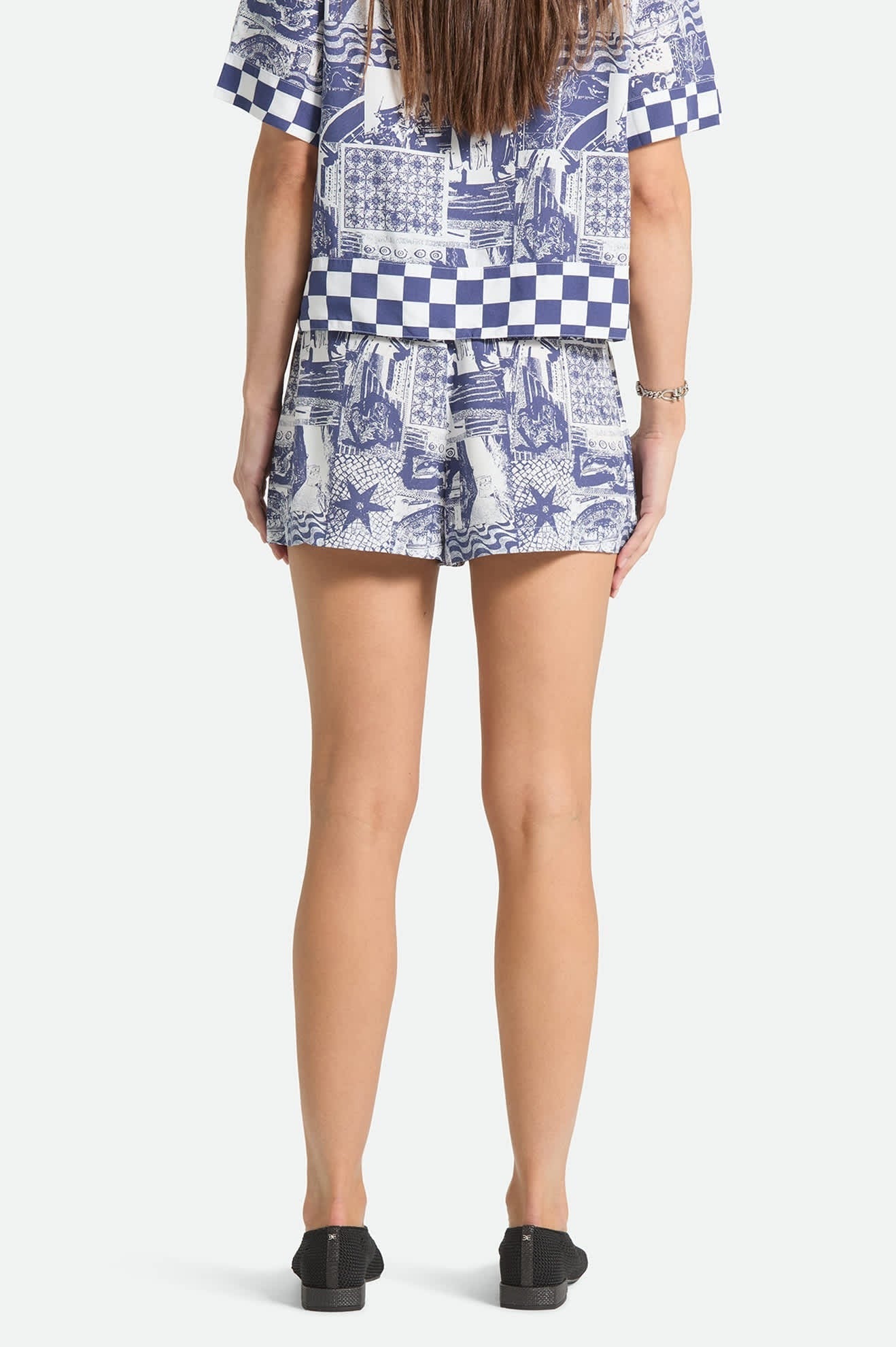 Post Playa E-Waist Short - Navy/White Collage