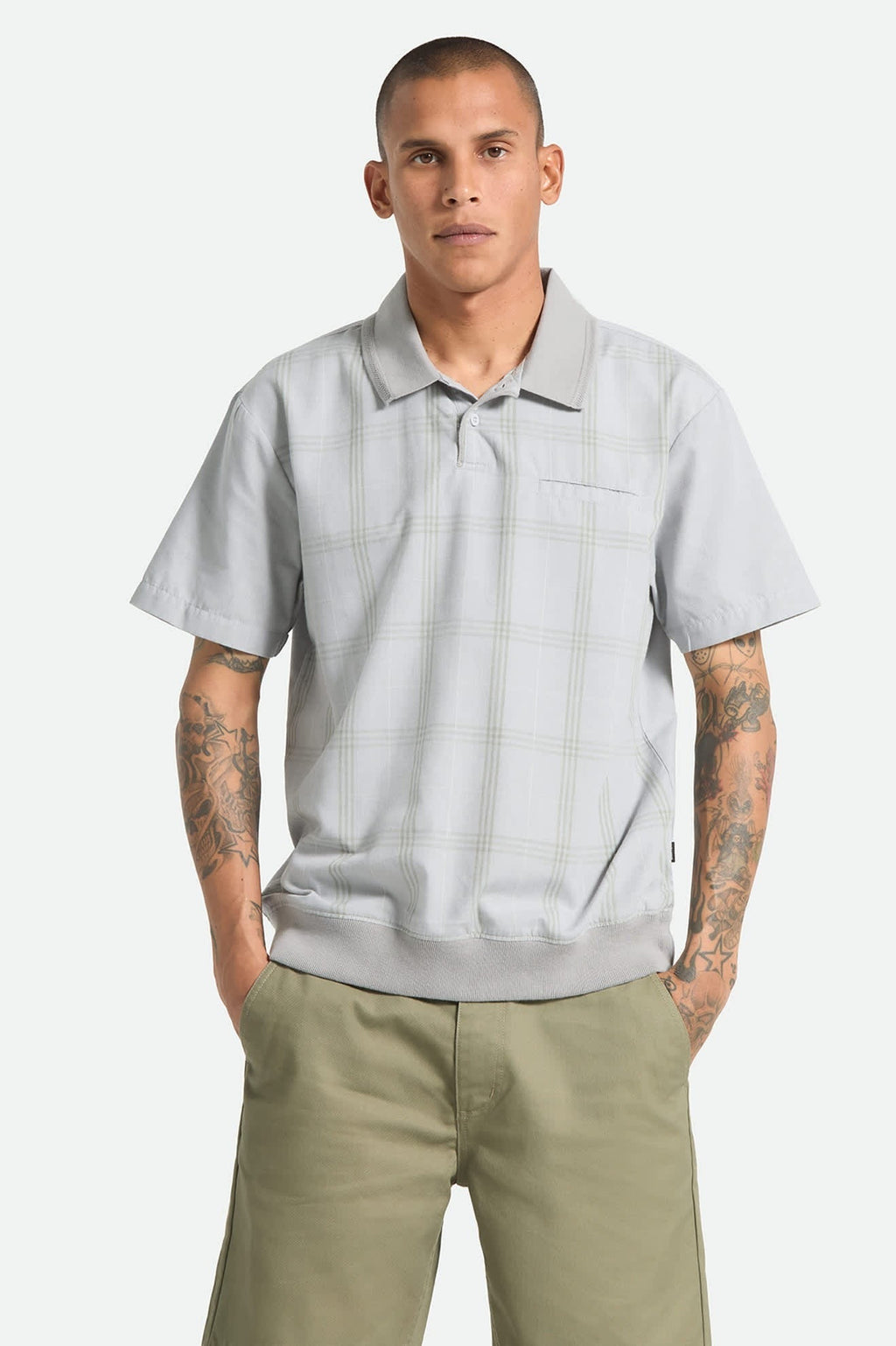 Trolly Jacquard Weekend Short Sleeve Polo - Blue Aura