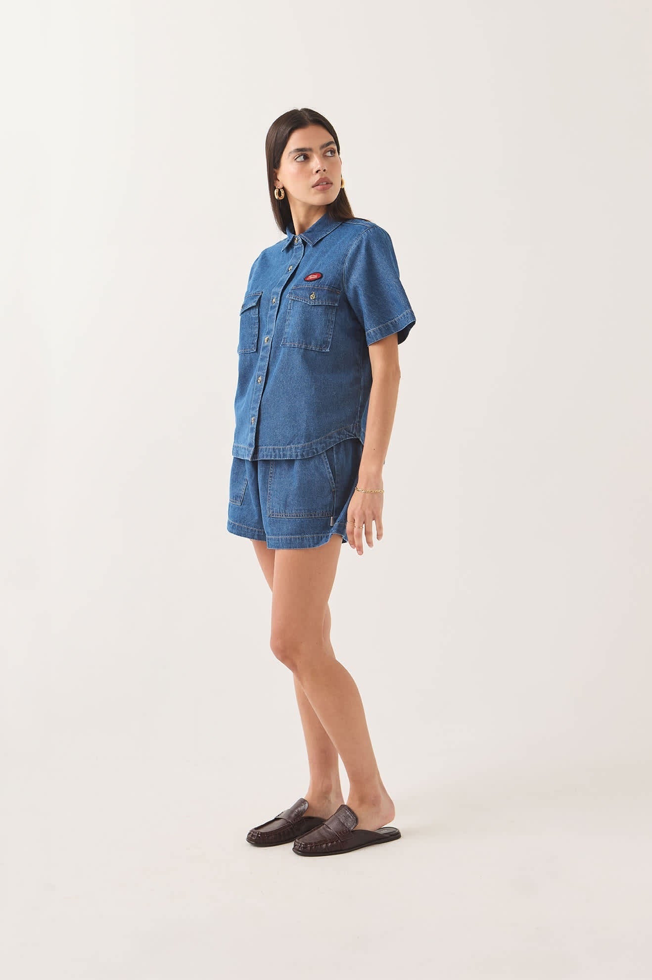 Mechanics Women's Shirt - Medium Chambray