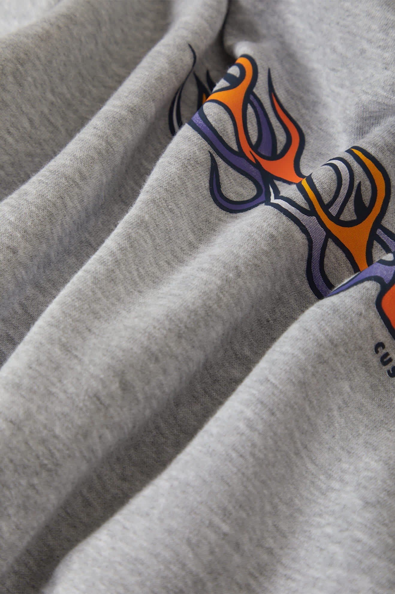 Flames Hoodie - Gunmetal Heather