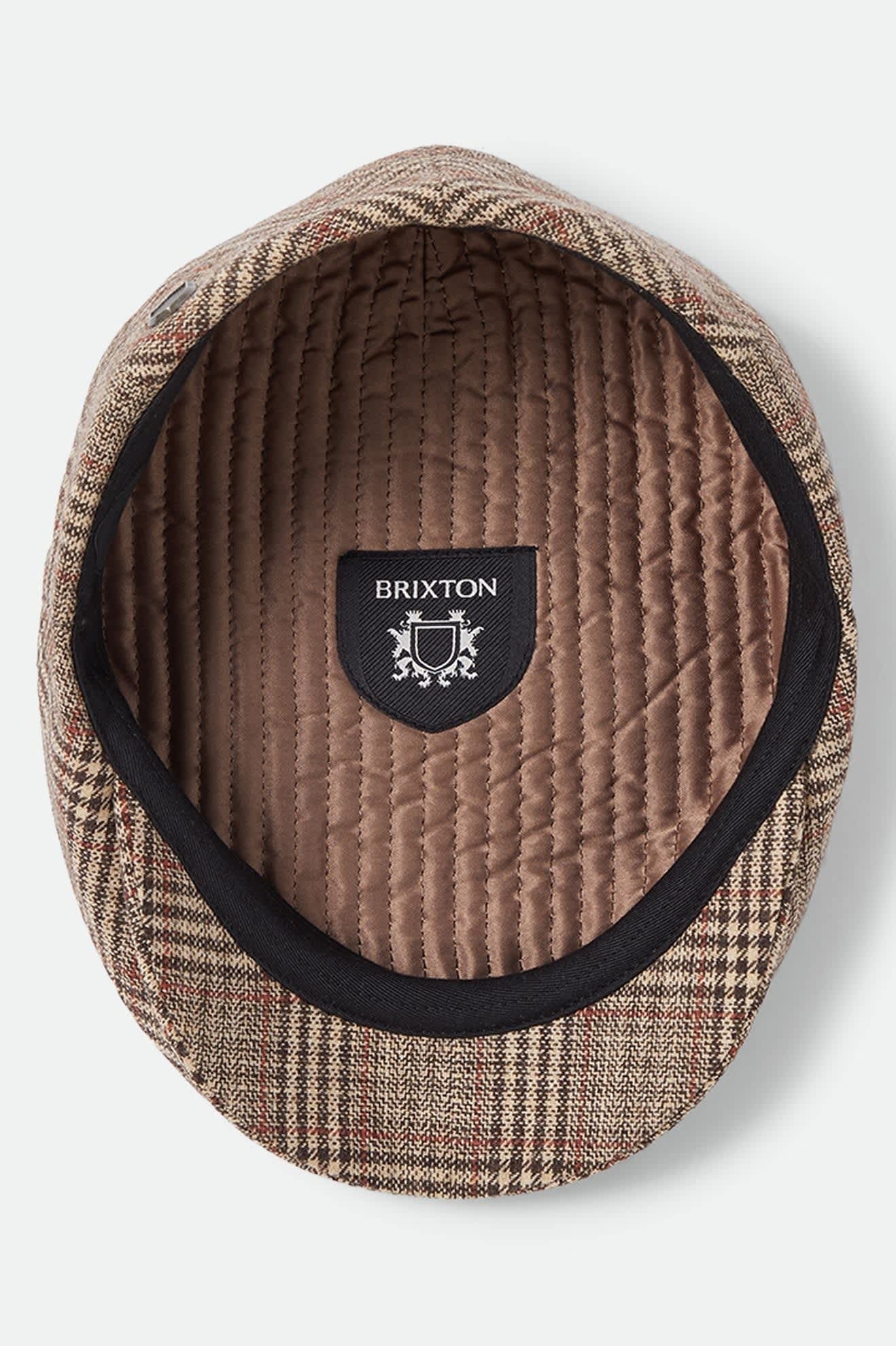 Hooligan Flat Cap - Brown/Tan/Red Plaid