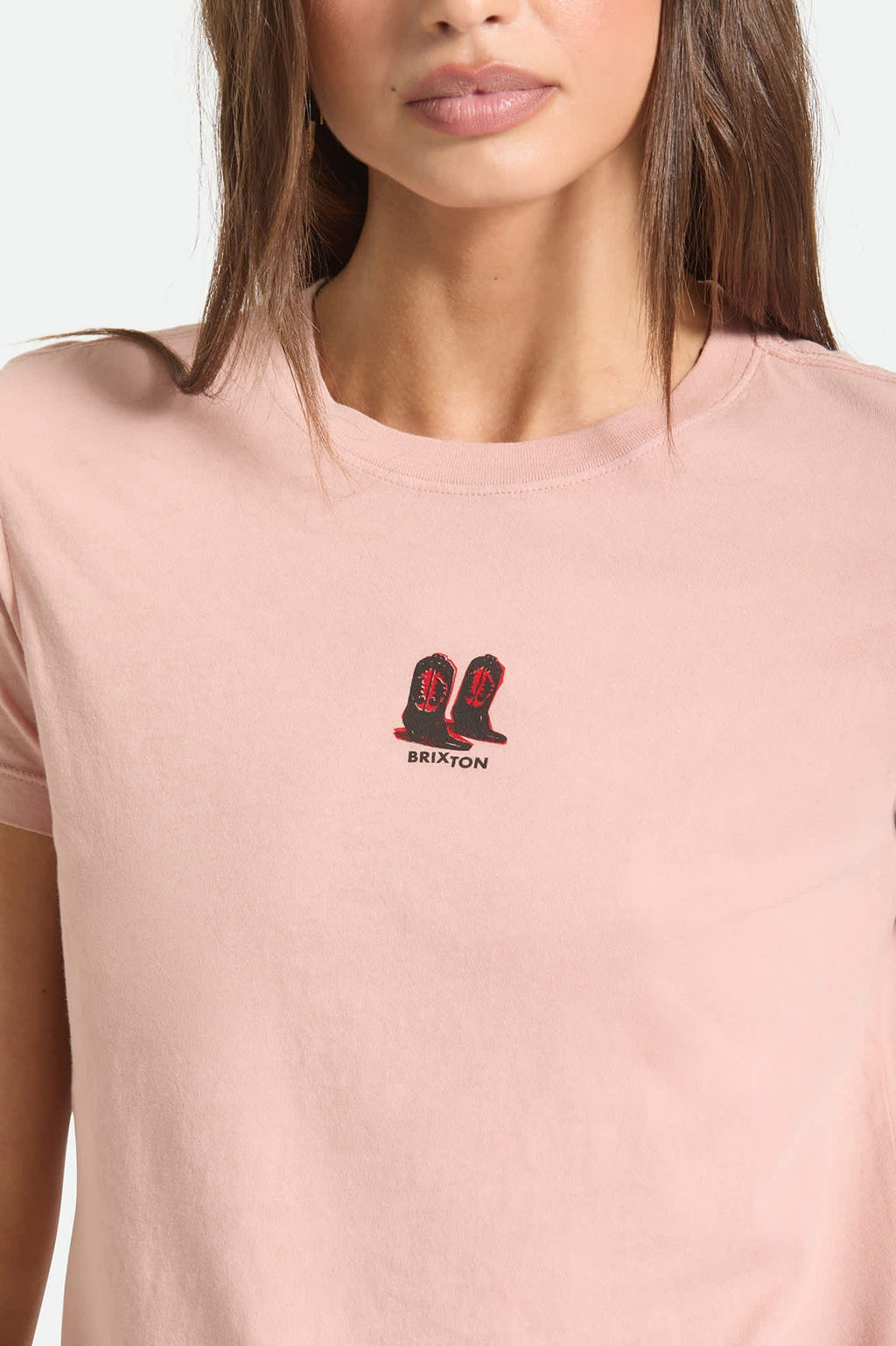 Two Boots Slim Crew T-Shirt - Silver Pink