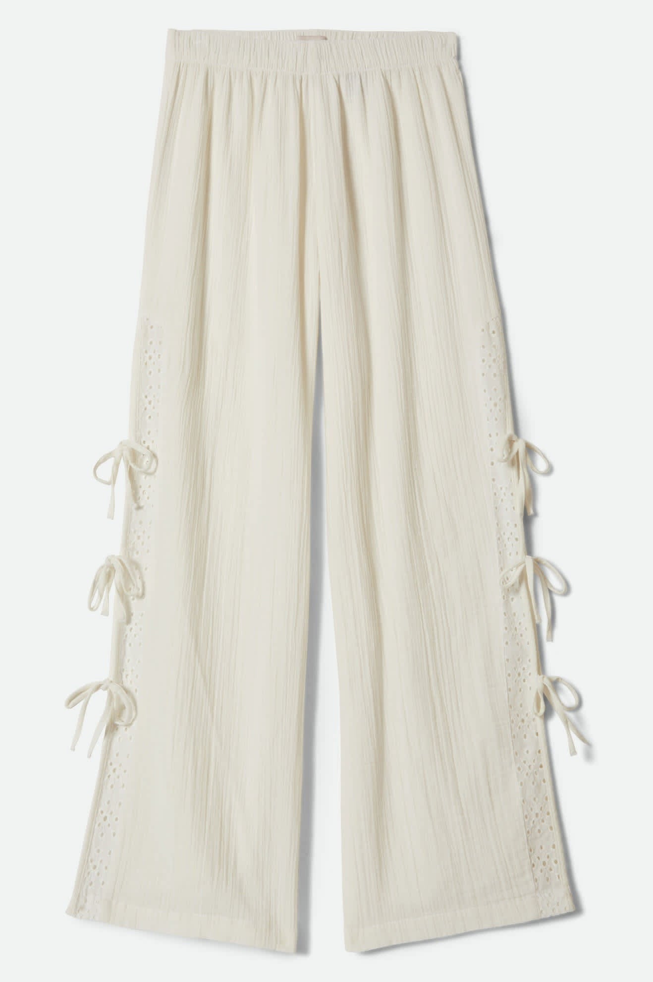 Seaside Eyelet Wide Leg Pant - Off White Eyelet