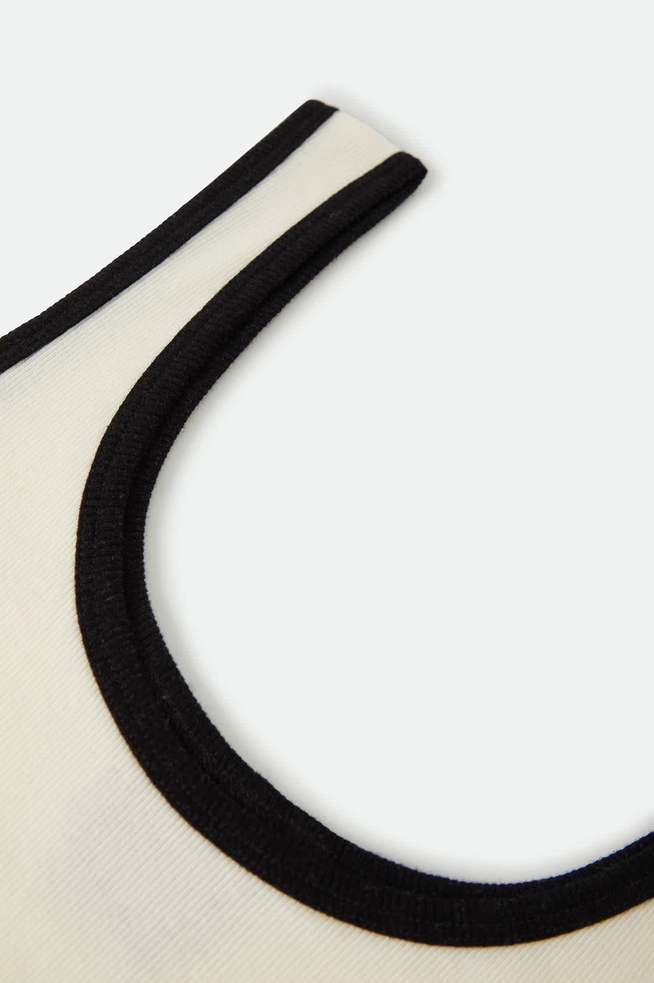Ringer Organic A-Tank - Off White/Black