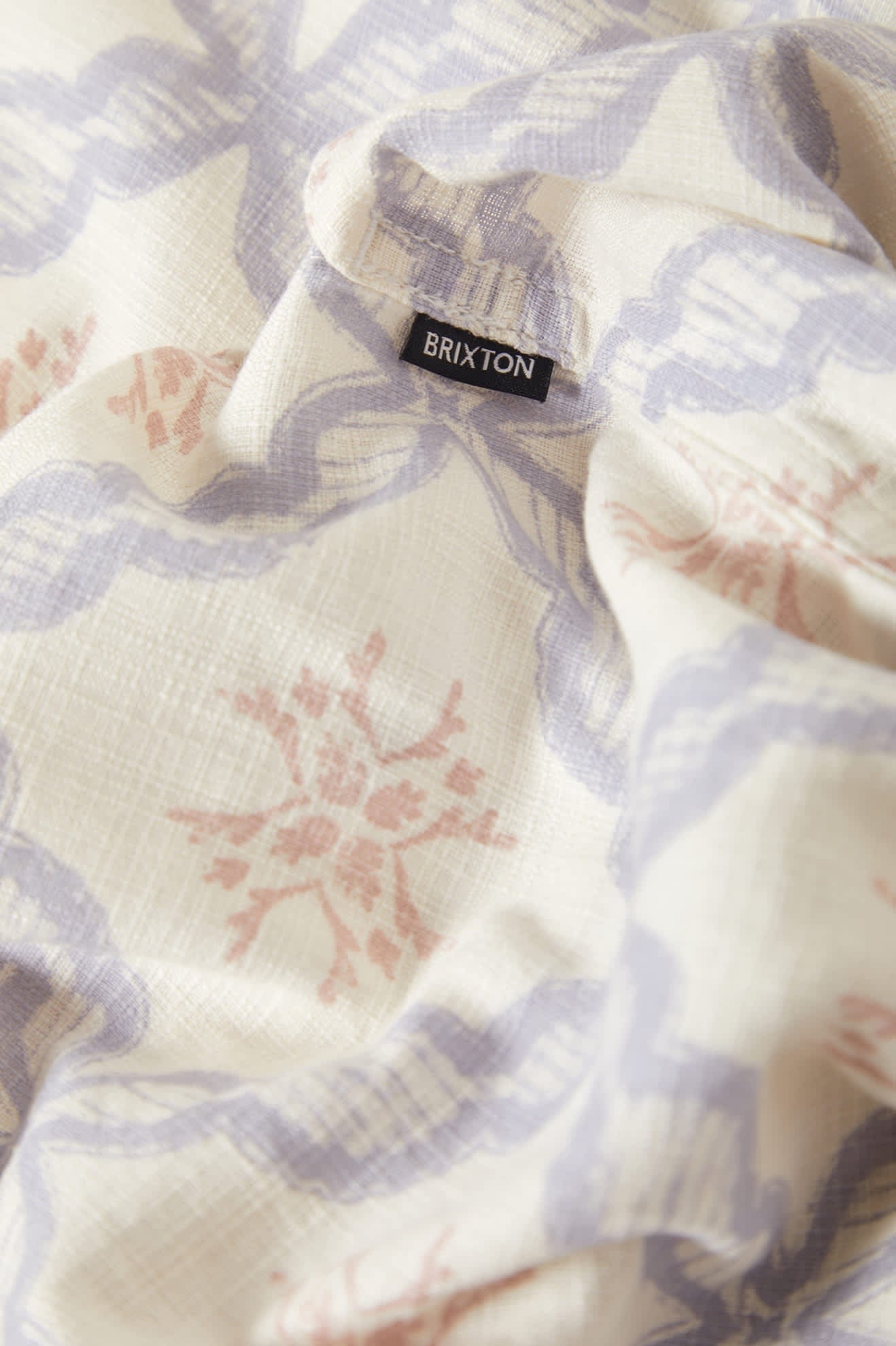 Bunker Slub Short Sleeve Shirt - Off White/Blue Tile