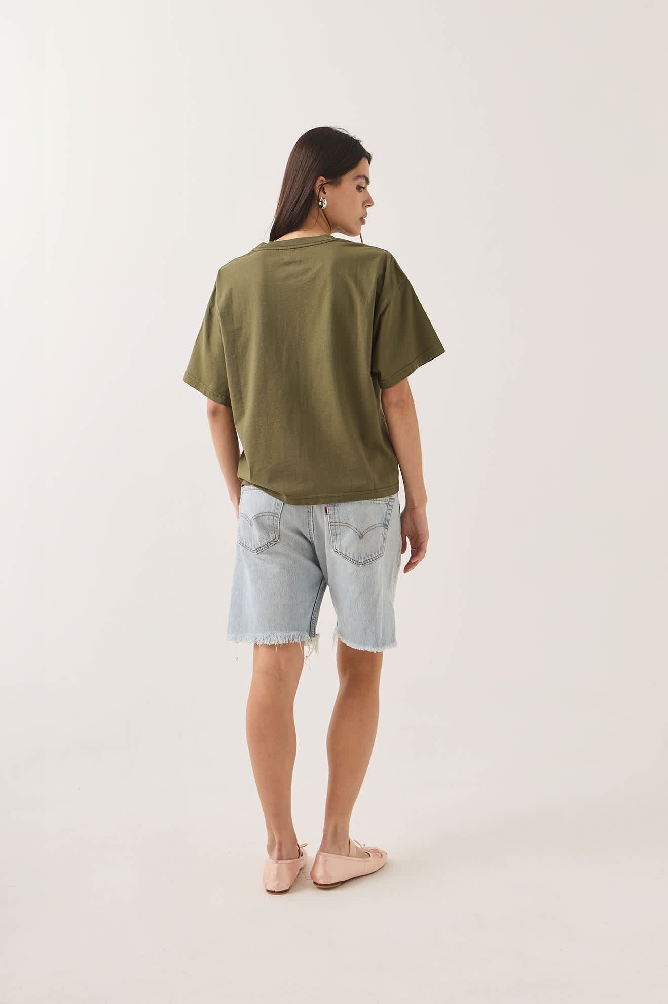 Your Destination Awaits Boxy Crop Top - Dark Olive