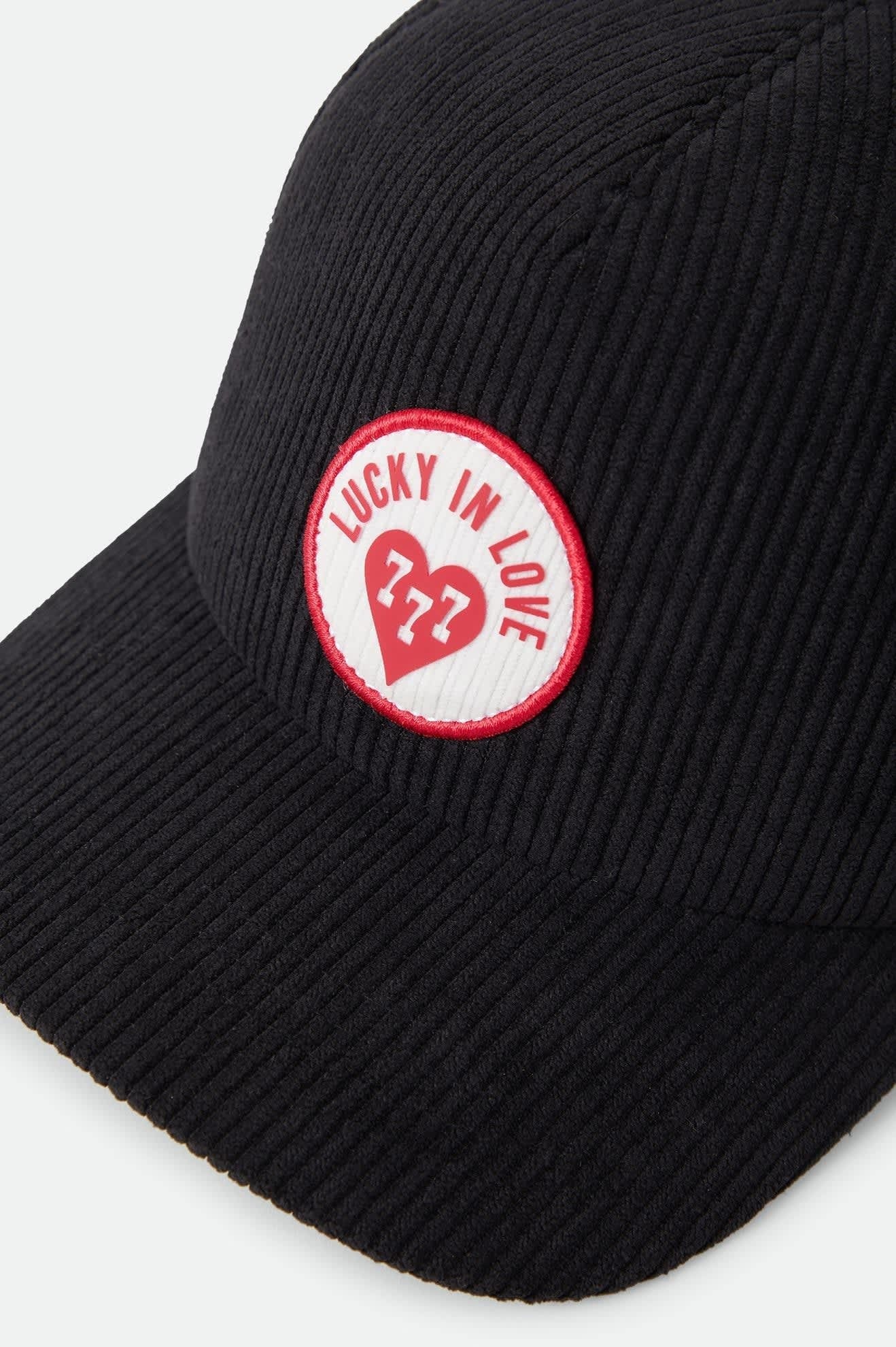 Lucky In Love Trucker Hat - Black