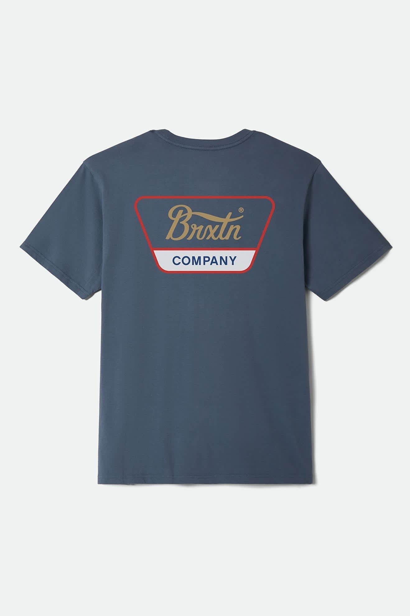 Linwood Short Sleeve Standard T-Shirt - Navy/Red/Copper