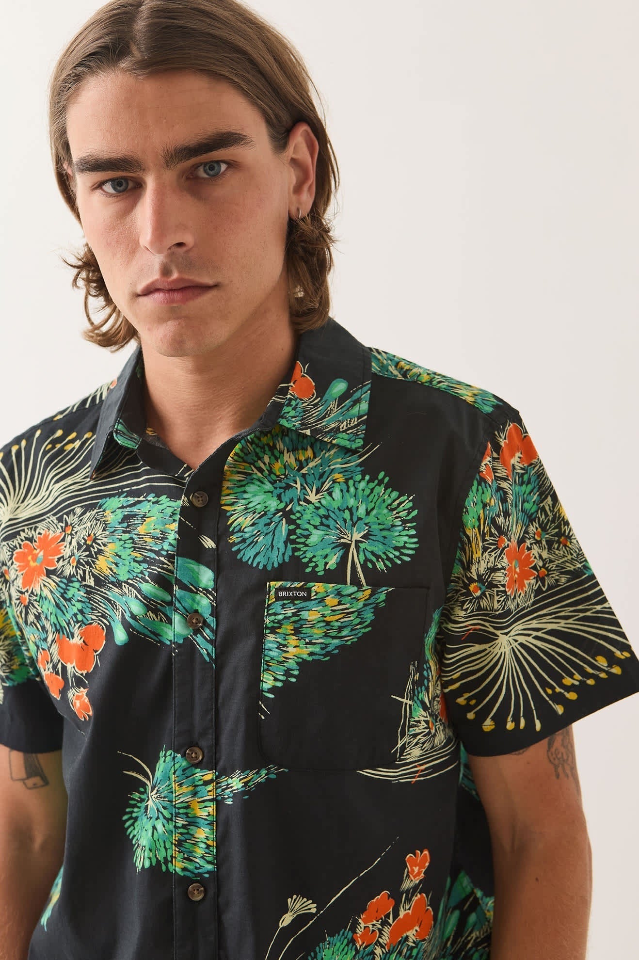 Charter Print Shirt - Black/Floral