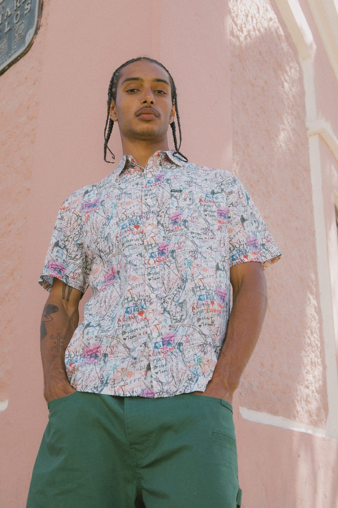 Cru Print Short Sleeve Shirt - Graffiti