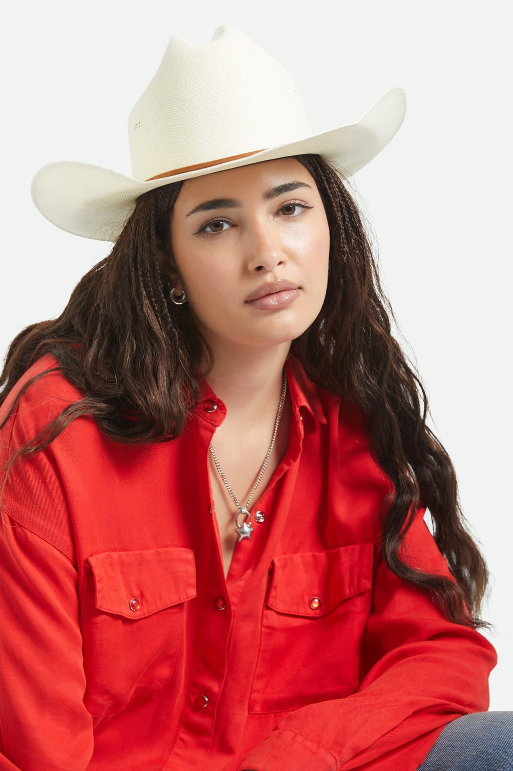Laredo Straw Cowboy Hat - Bone