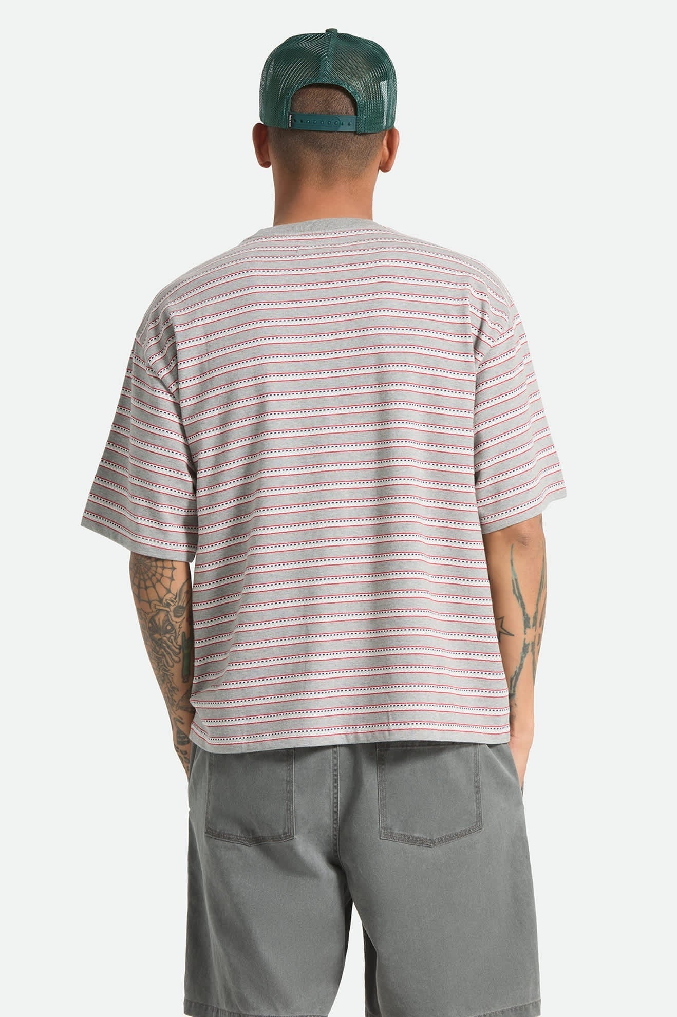 Poolside Pique Box Crop T-Shirt - Heather Grey
