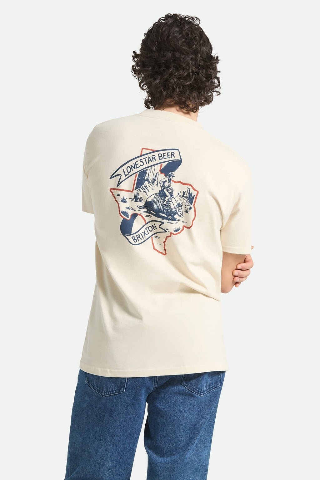 Lone Star Armadillo Short Sleeve Standard T-Shirt - Cream