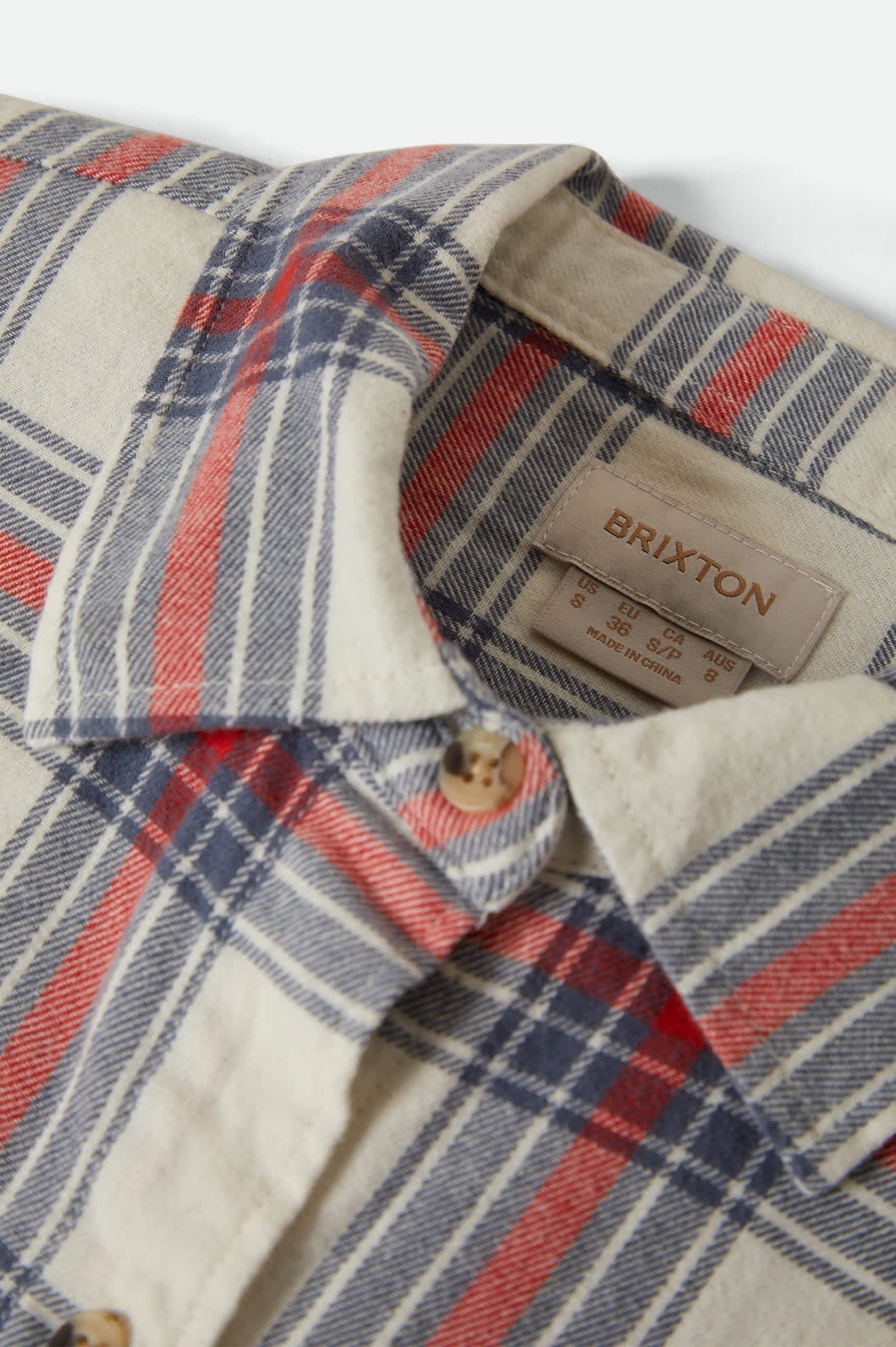 Women's Bowery Vintage Overshirt - Off White/Berring Sea/Red