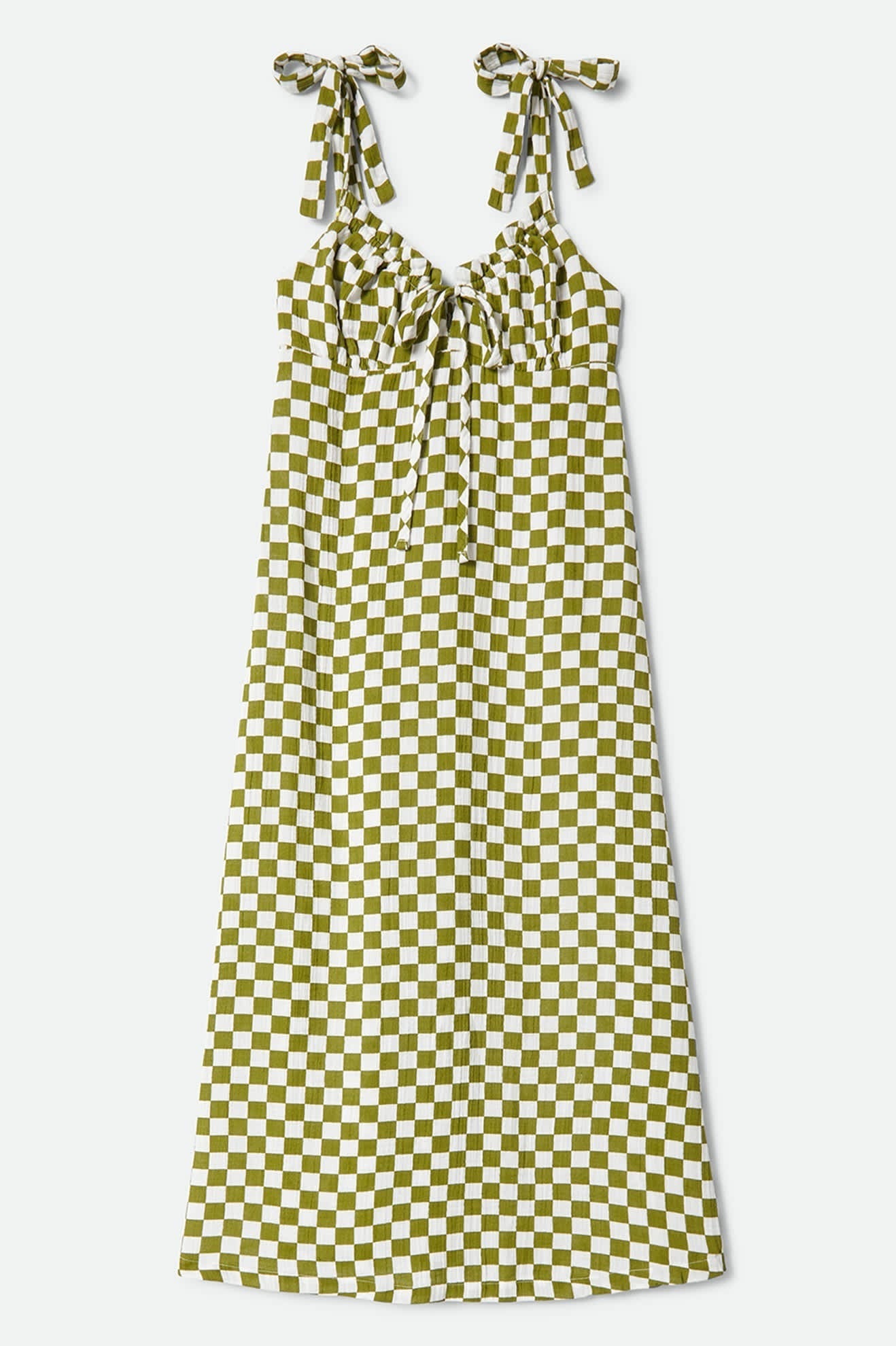 The Tie Dress - Sublime Green Checkerboard