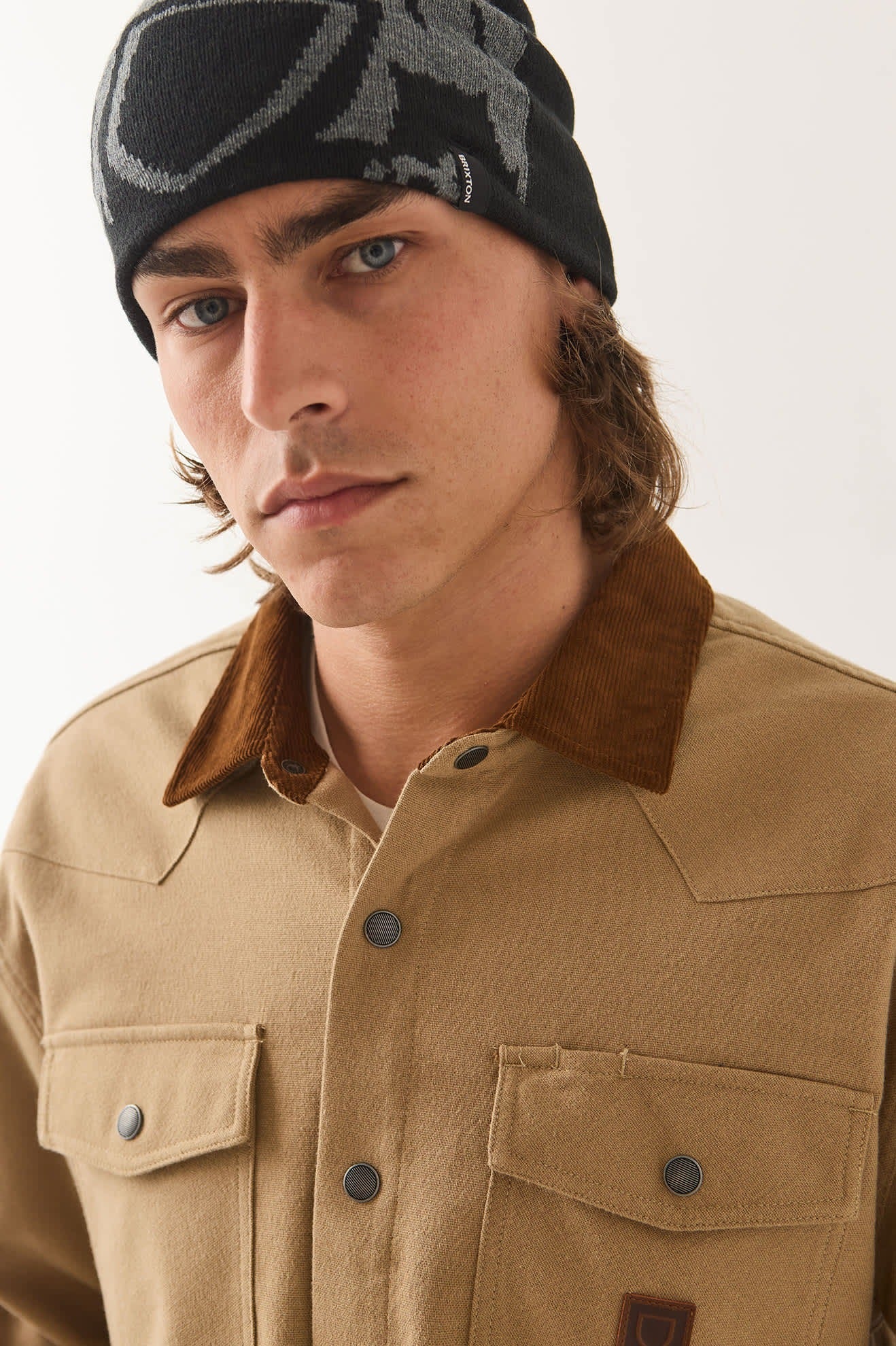 Bowery Builders Ranch Performance Flannel - Khaki/Brown