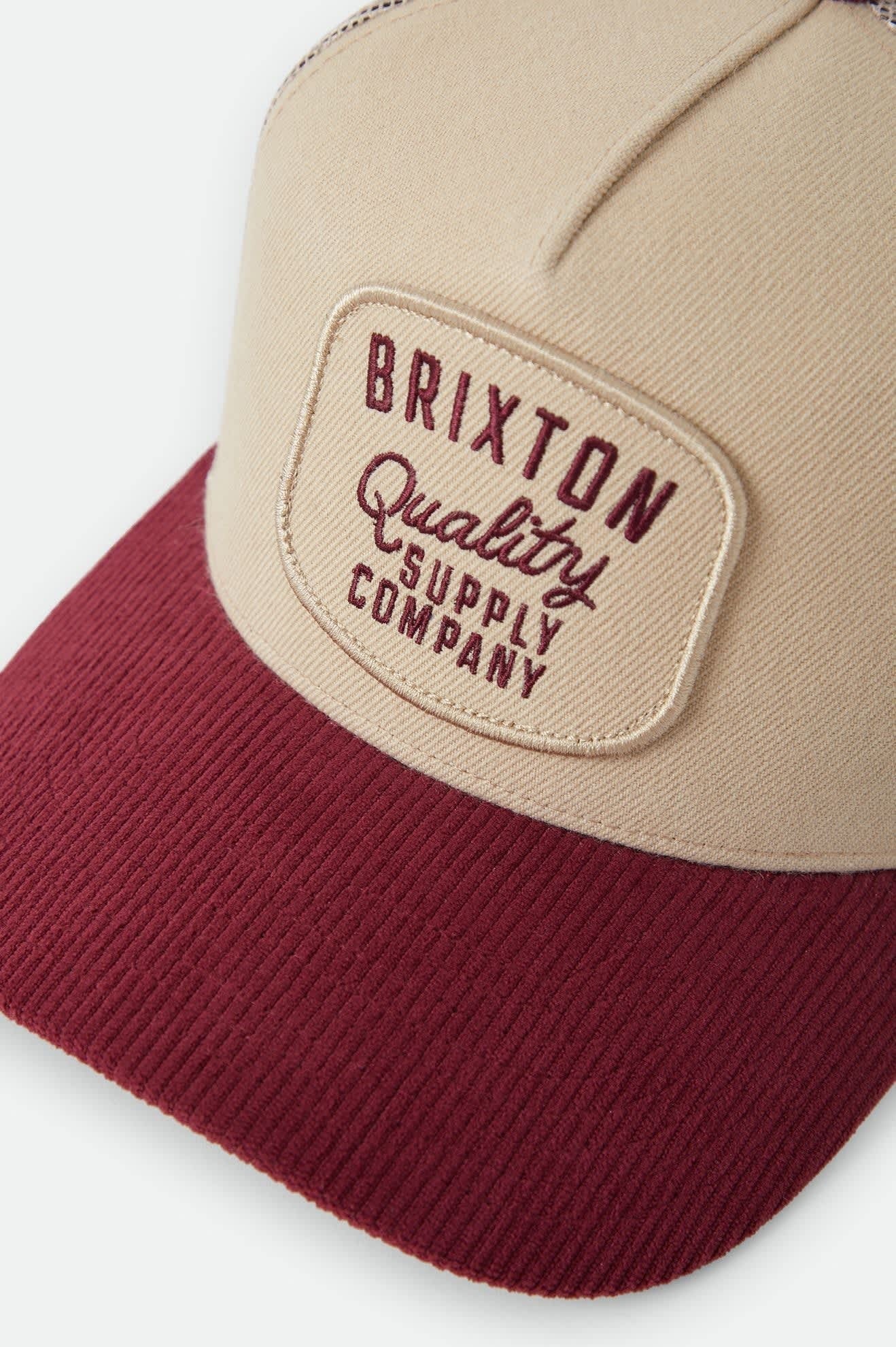 Hubal Trucker Hat - Oatmeal/Dark Brick Corduroy