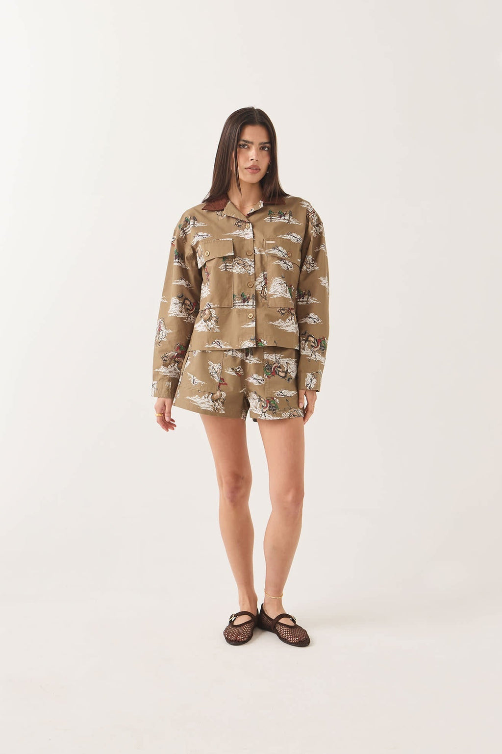 Utopia Overshirt - Mid Century Cowboy Print