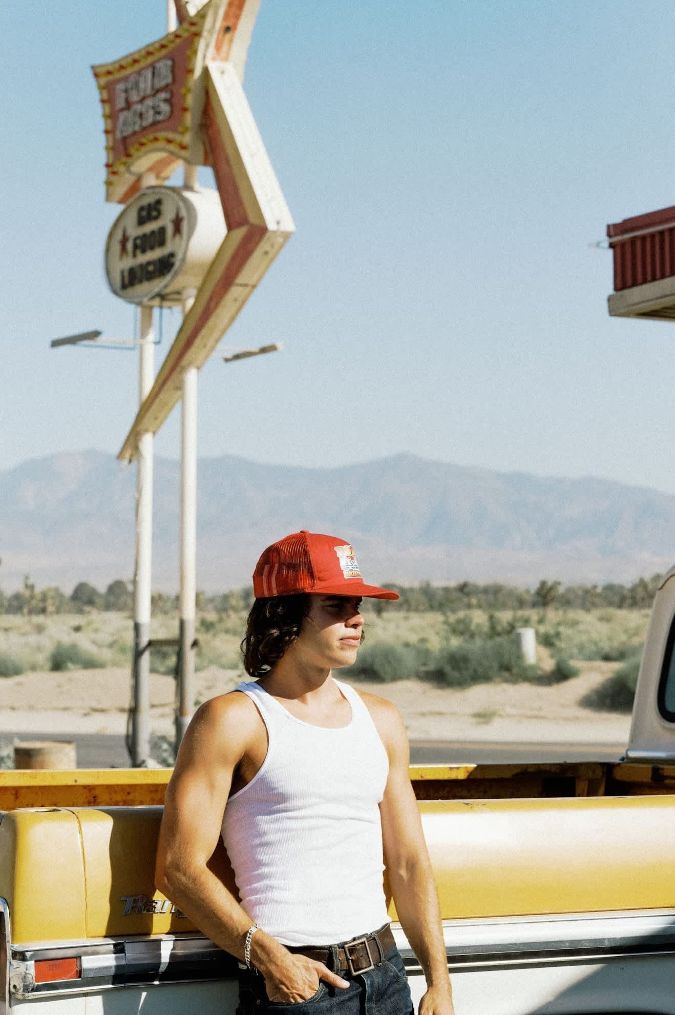 Ford 4x4 Chrome Trucker Hat - Rangoon Red