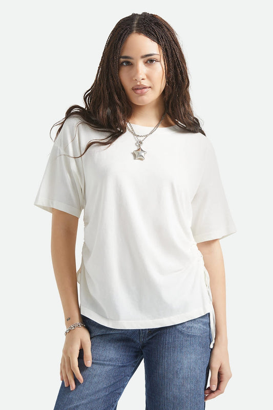 Carefree Organic Garment Dye Cinch T-Shirt - Off White