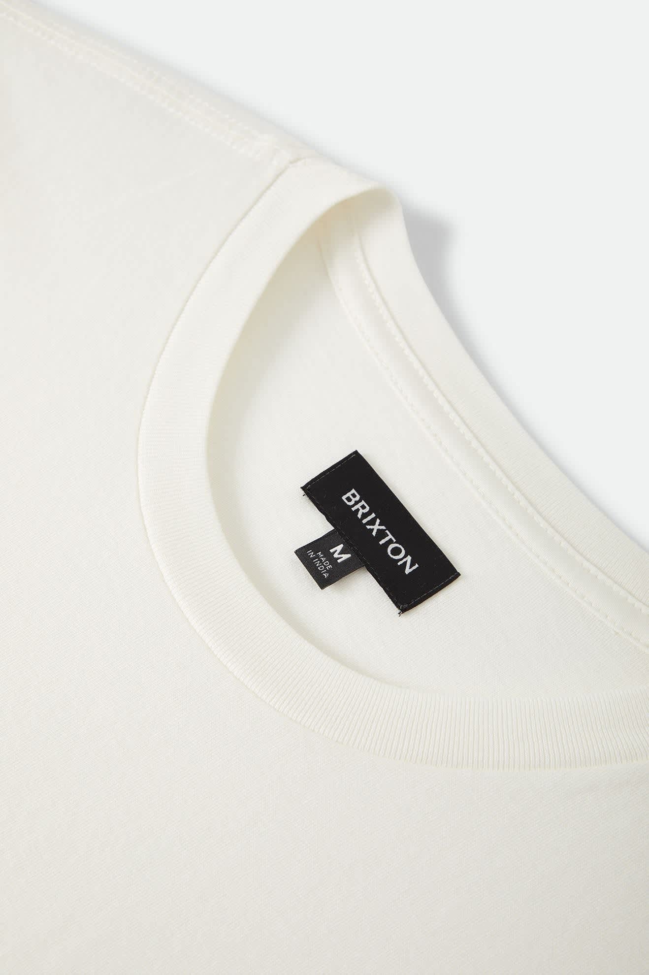 Brixton Baseline Pocket T-Shirt - Off White Vintage Wash