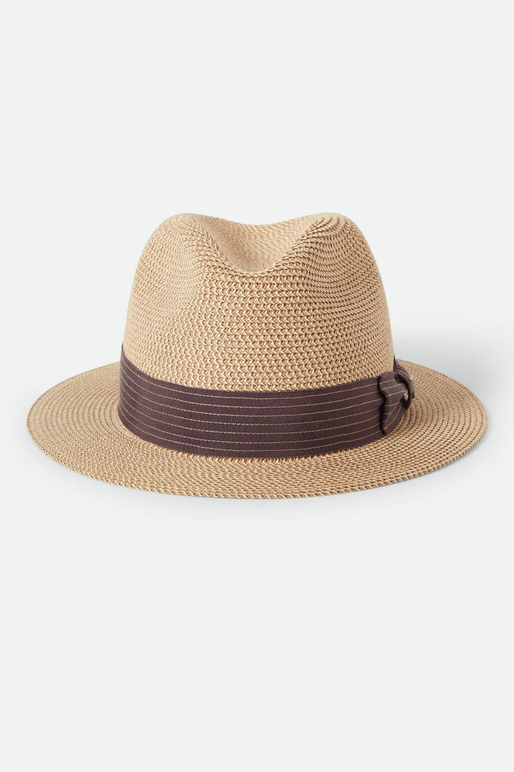 Roma Straw Packable Fedora - Multi Brown/Chocolate