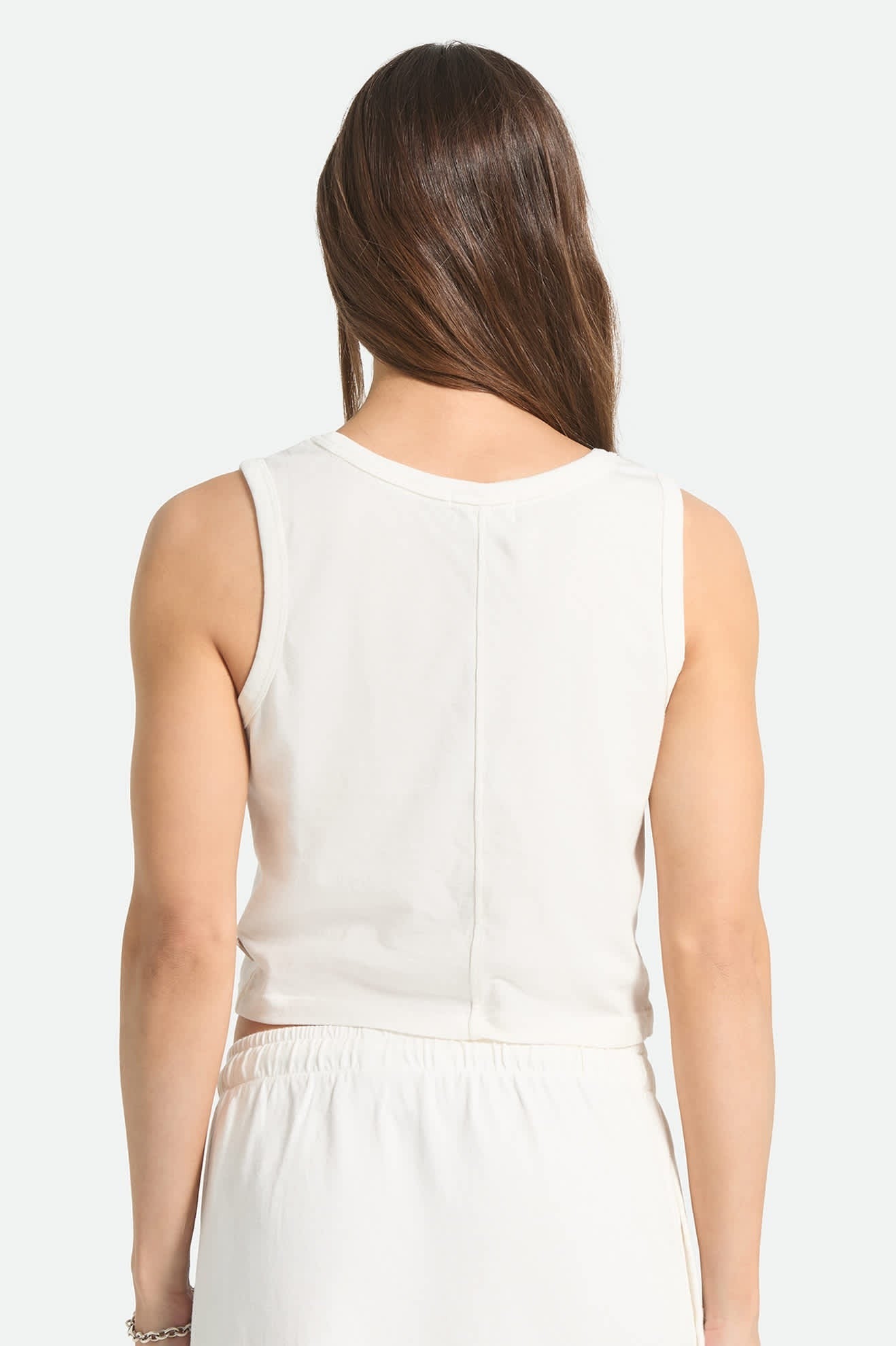 Carefree Organic Garment Dye Cropped Tank - Off White