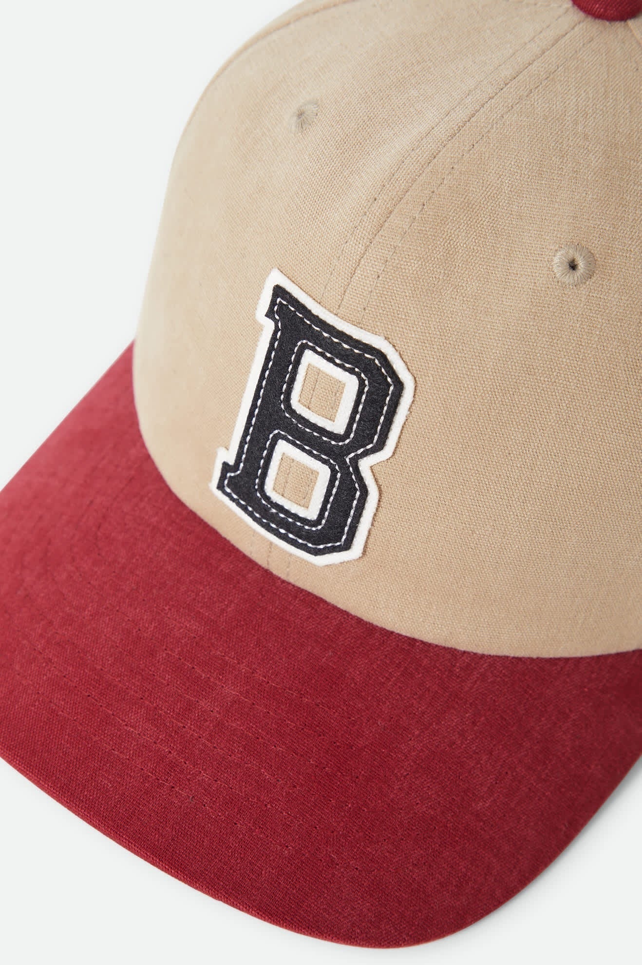 Big B Adjustable Hat - Sand/Burgundy