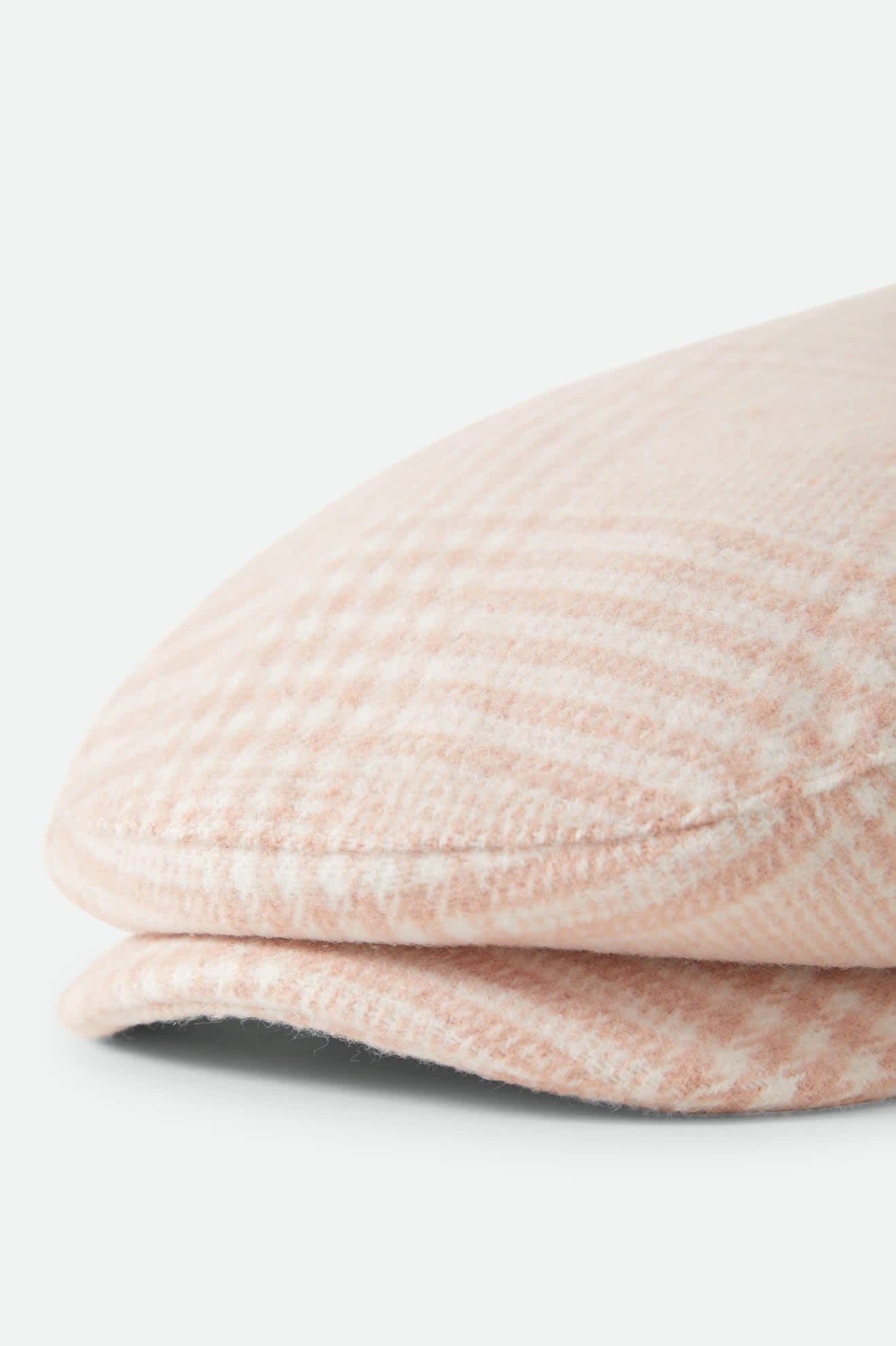 Hooligan Lightweight Flat Cap - Soft Pink Houndstooth