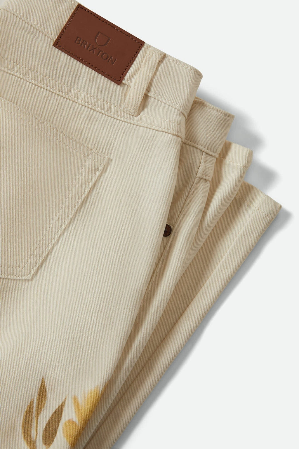 The Chloe 5-Pocket Pant - Off White Floral Burst