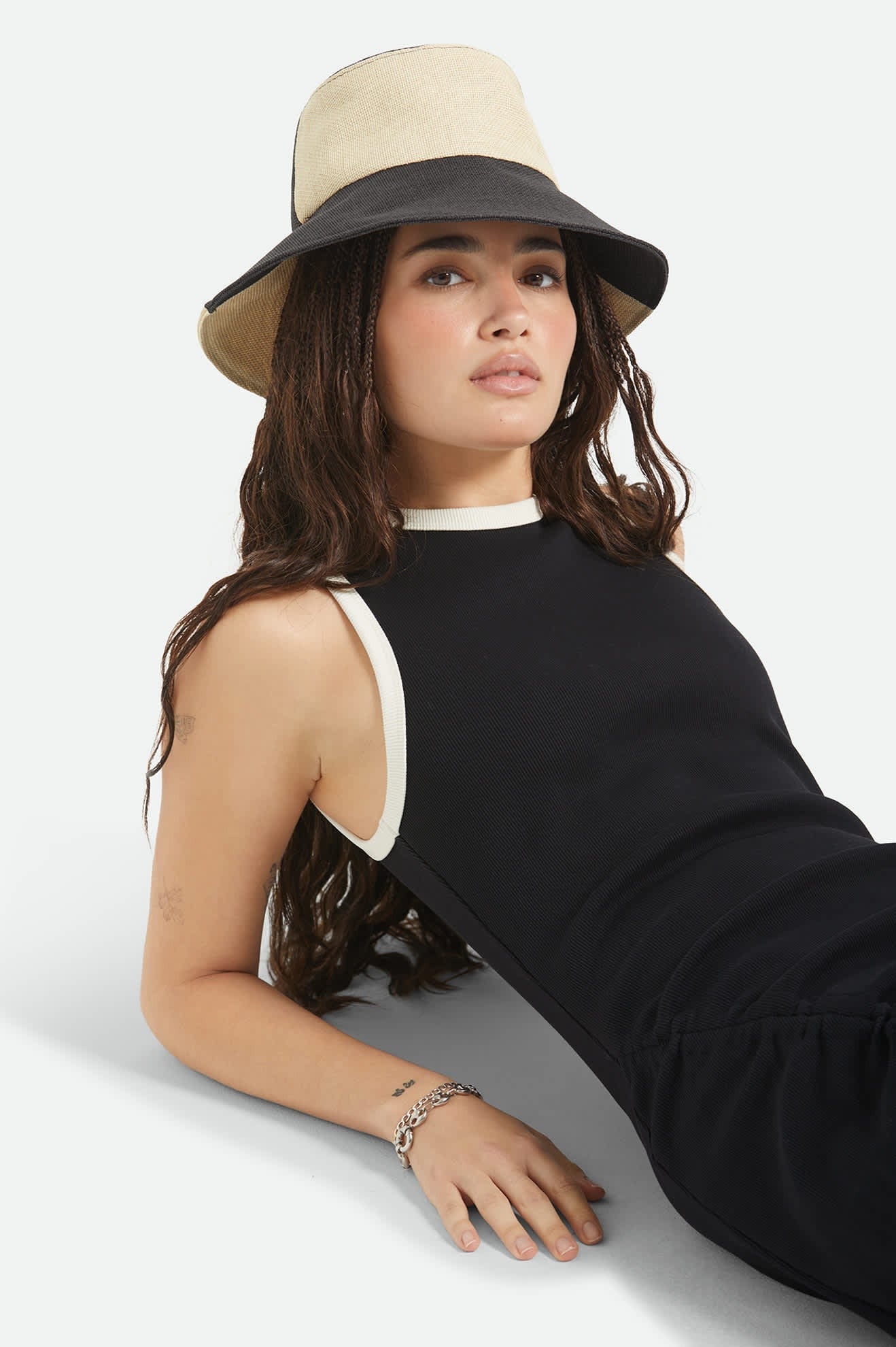 Harmony Packable Bucket Hat - Natural/Black