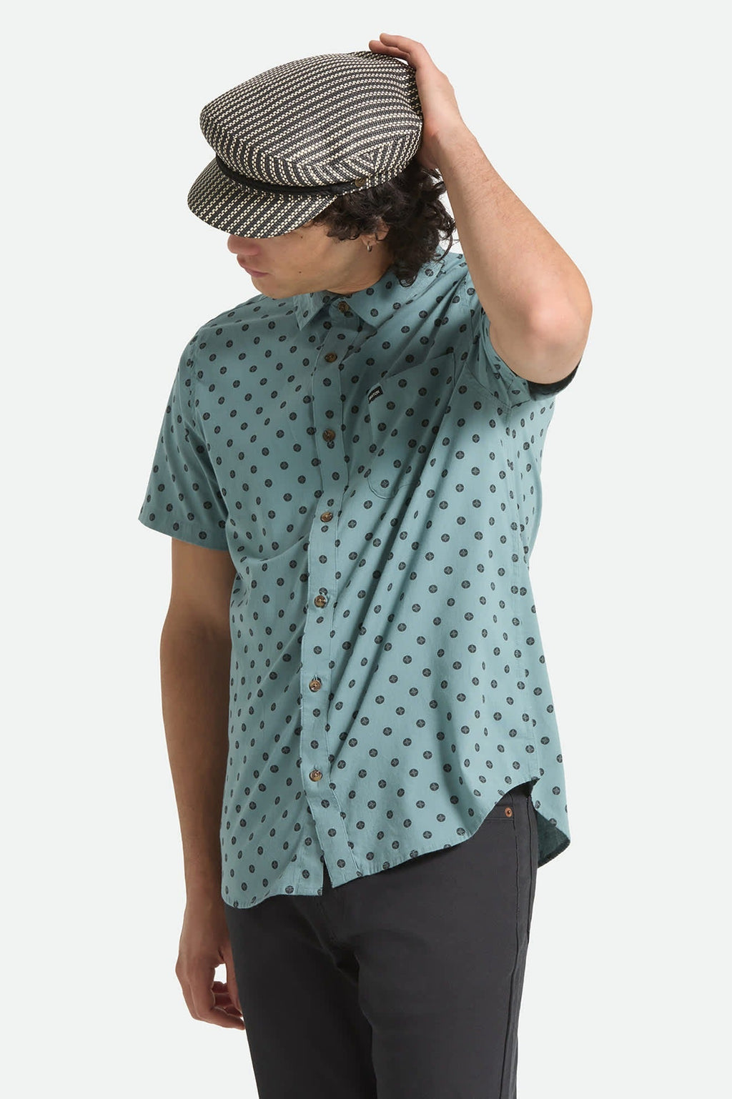 Charter Print Short Sleeve Shirt - Micro Street Tile
