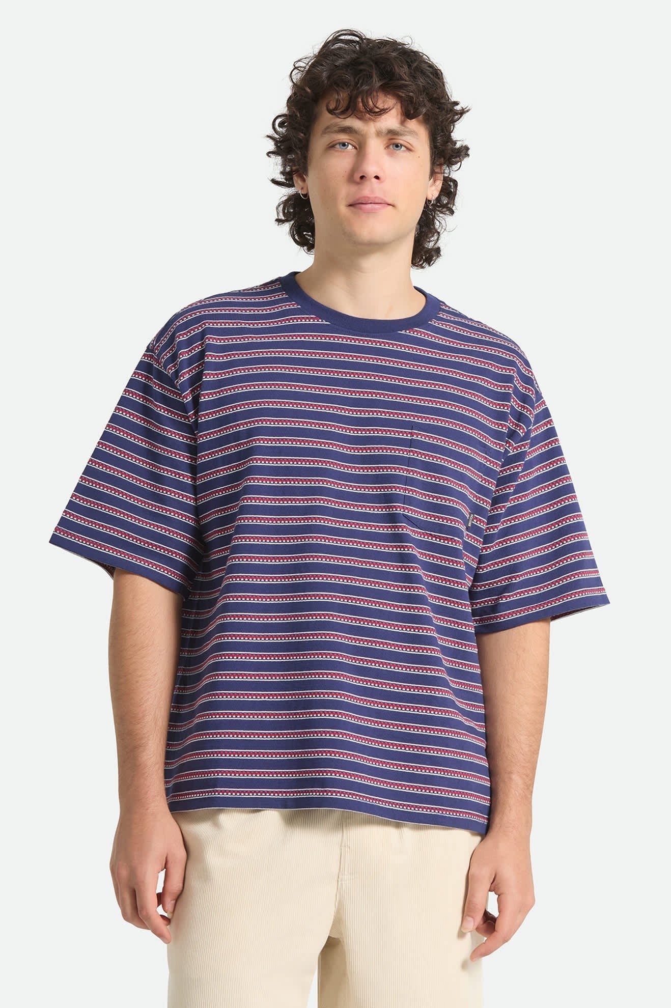 Poolside Pique Box Crop T-Shirt - Washed Navy