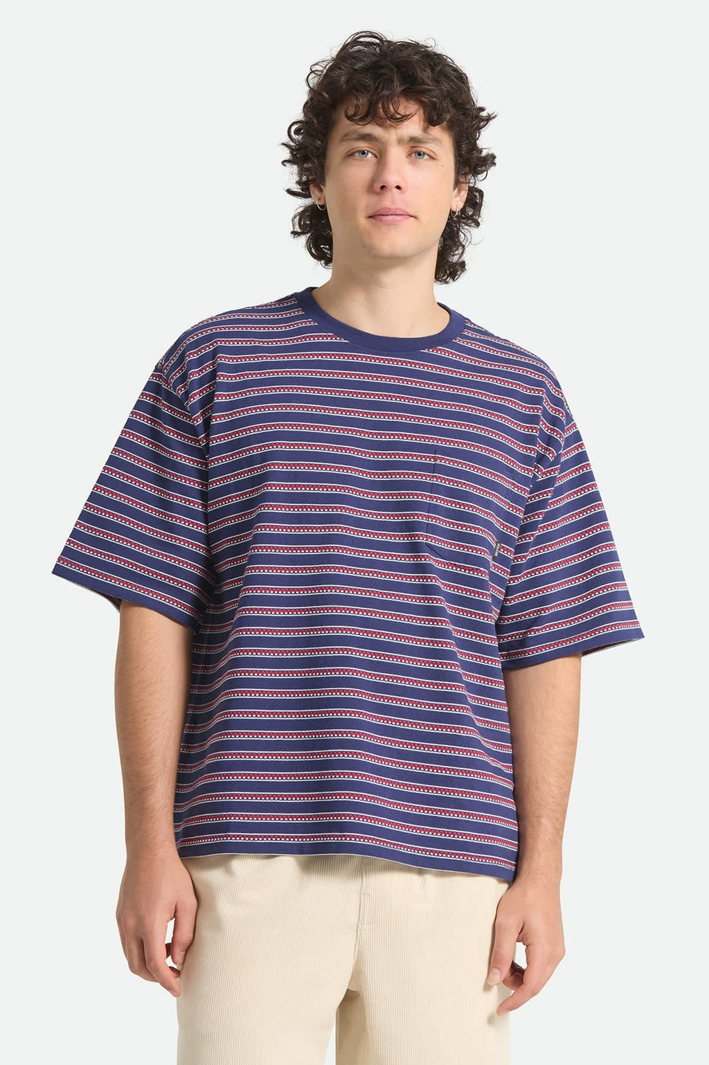 Poolside Pique Box Crop T-Shirt - Washed Navy