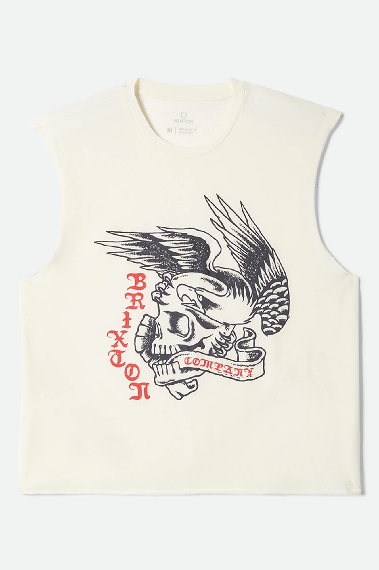 Wolcott Worn In Boxy Muscle Tank - Off White