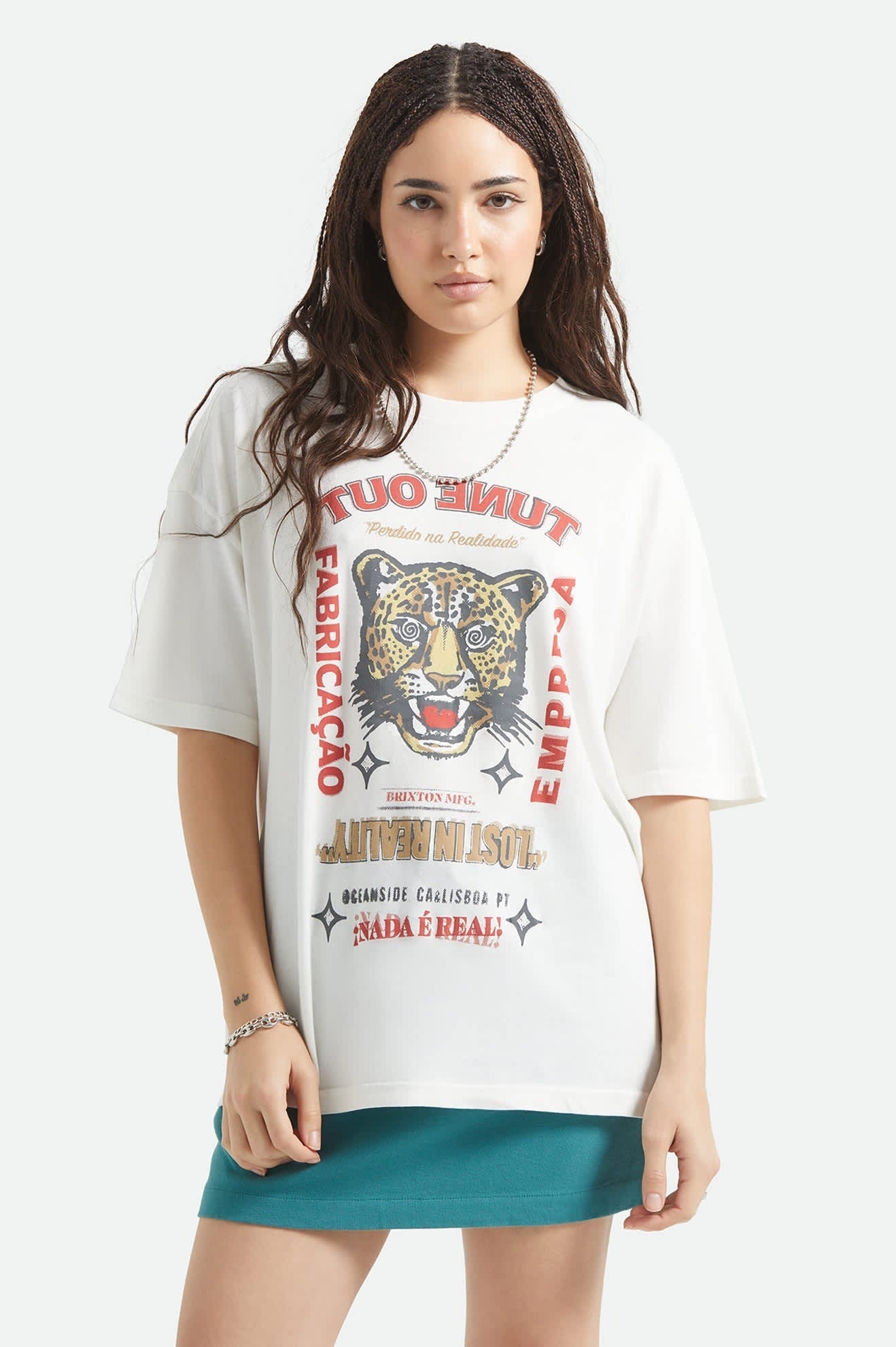The Getaway Oversized Boyfriend T-Shirt - Vintage White