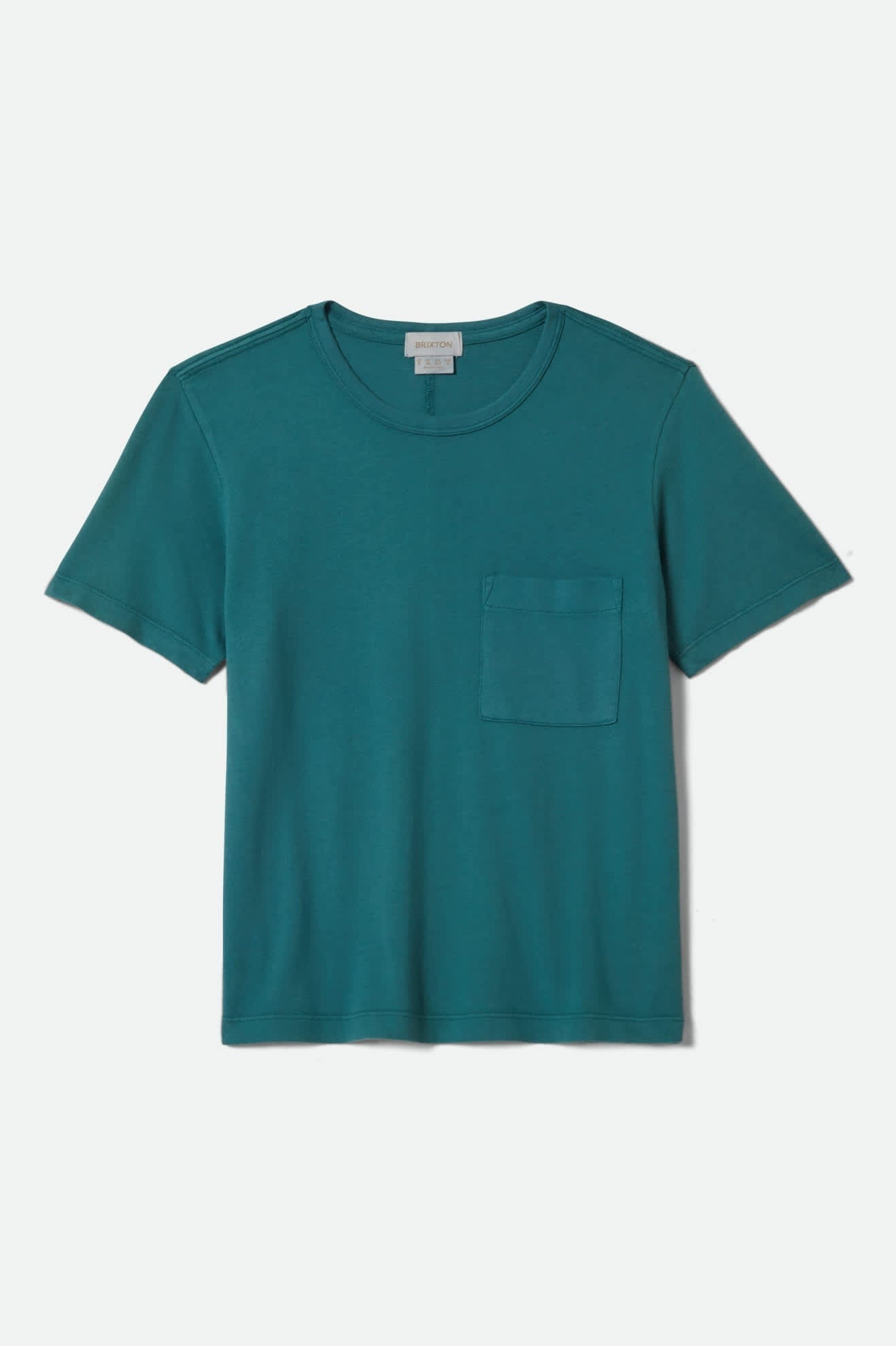 Carefree Organic Garment Dye Perfect T-Shirt - Washed Mediterranean Teal