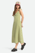 The Tie Dress - Sublime Green Checkerboard