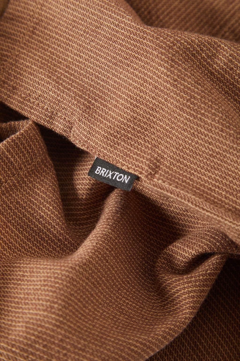 Brakeman Half Zip Short Sleeve Shirt - Brown/Tan Stripe