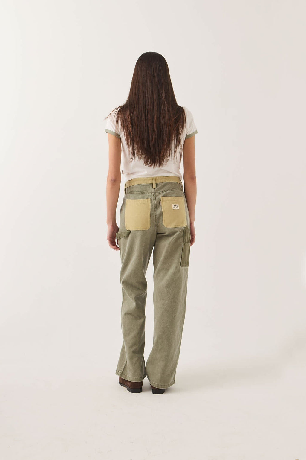 Essex Patchwork Painter Pant - Vintage Olive Patchwork